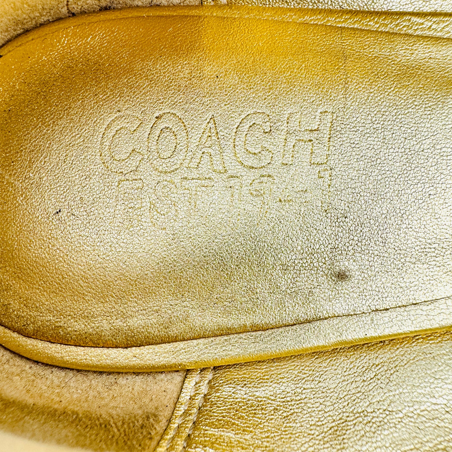Coach Women's Shine Golden Ballet Flats (Size 37.5)
