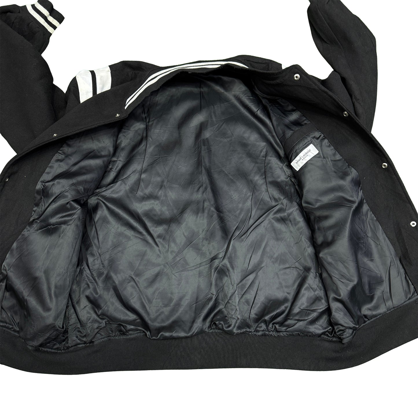 Saint Laurent Men's Varsity 'Black White' Jacket (Size Medium)