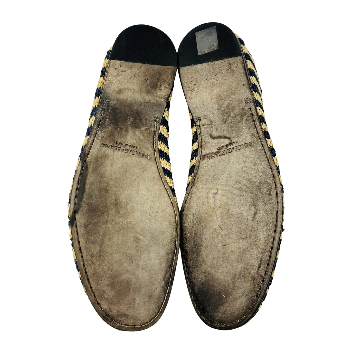 Dolce & Gabbana Woven Raffia Smoking Shoes (Size 41.5/42)
