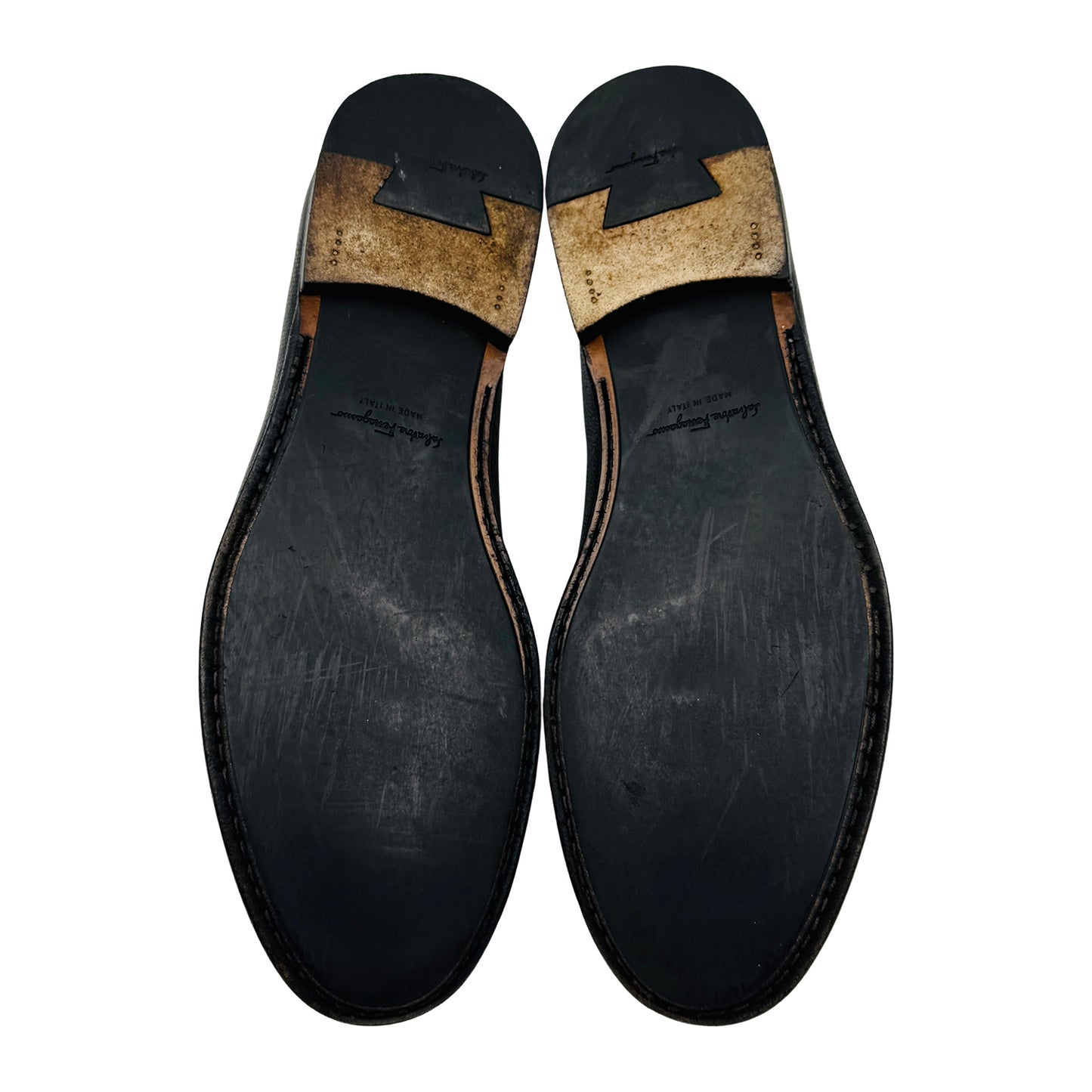 Salvatore Ferragamo Men's Black Gancini Bit Loafers (Size 42.5)