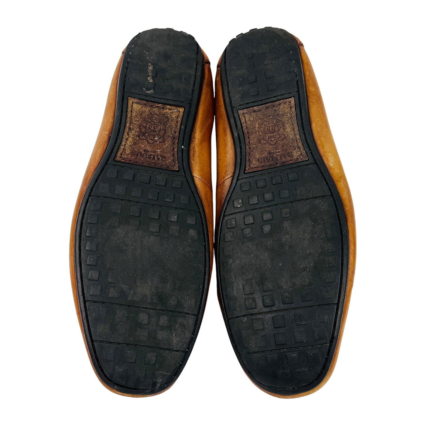 Balmain Men's Brown Leather Loafers (Size 41)