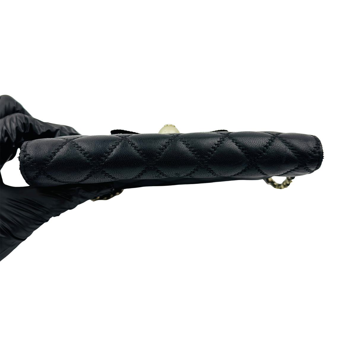 Chanel Quilted Ribbon Wallet On Chain Pouch
