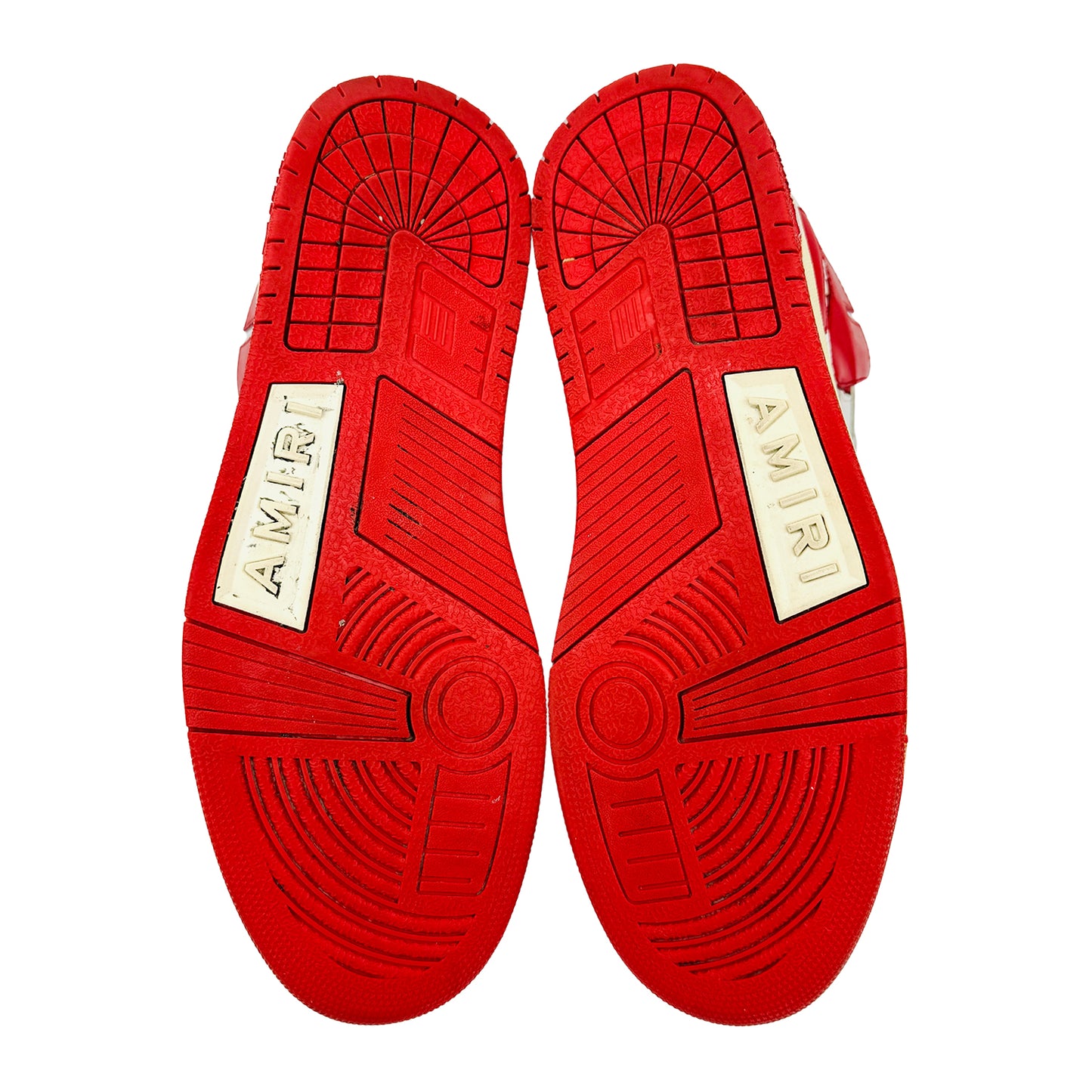 Amiri Men's Skel Top High 'White Red' Sneakers (Size 45)