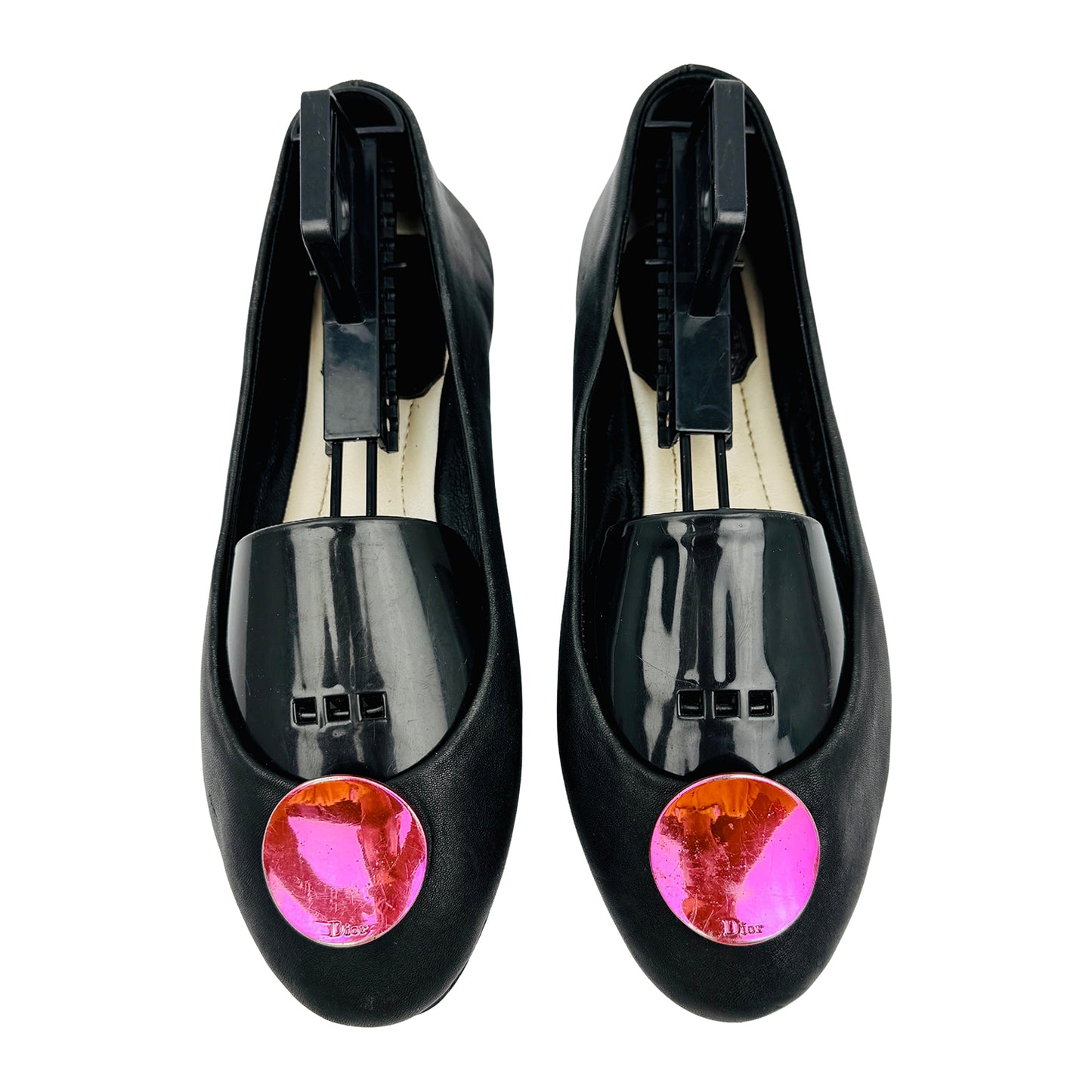 Christian Dior Black Italian Ballet Flats (Size 38)
