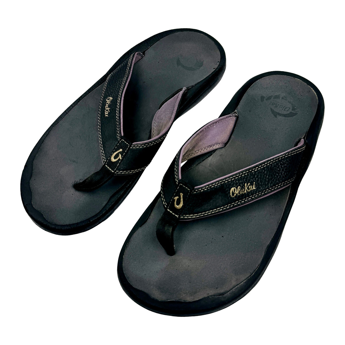 OluKai Men's Ohana Black Flip Flops (Size 44) - 10110-4042