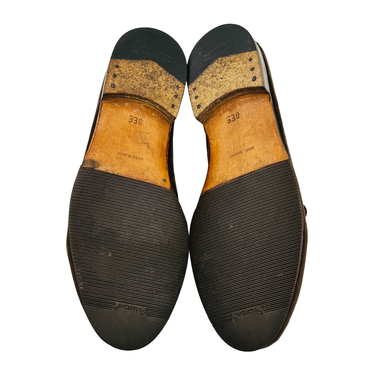 Salvatore Ferragamo Suede 'Gold Buckle' Loafers (Size 42)