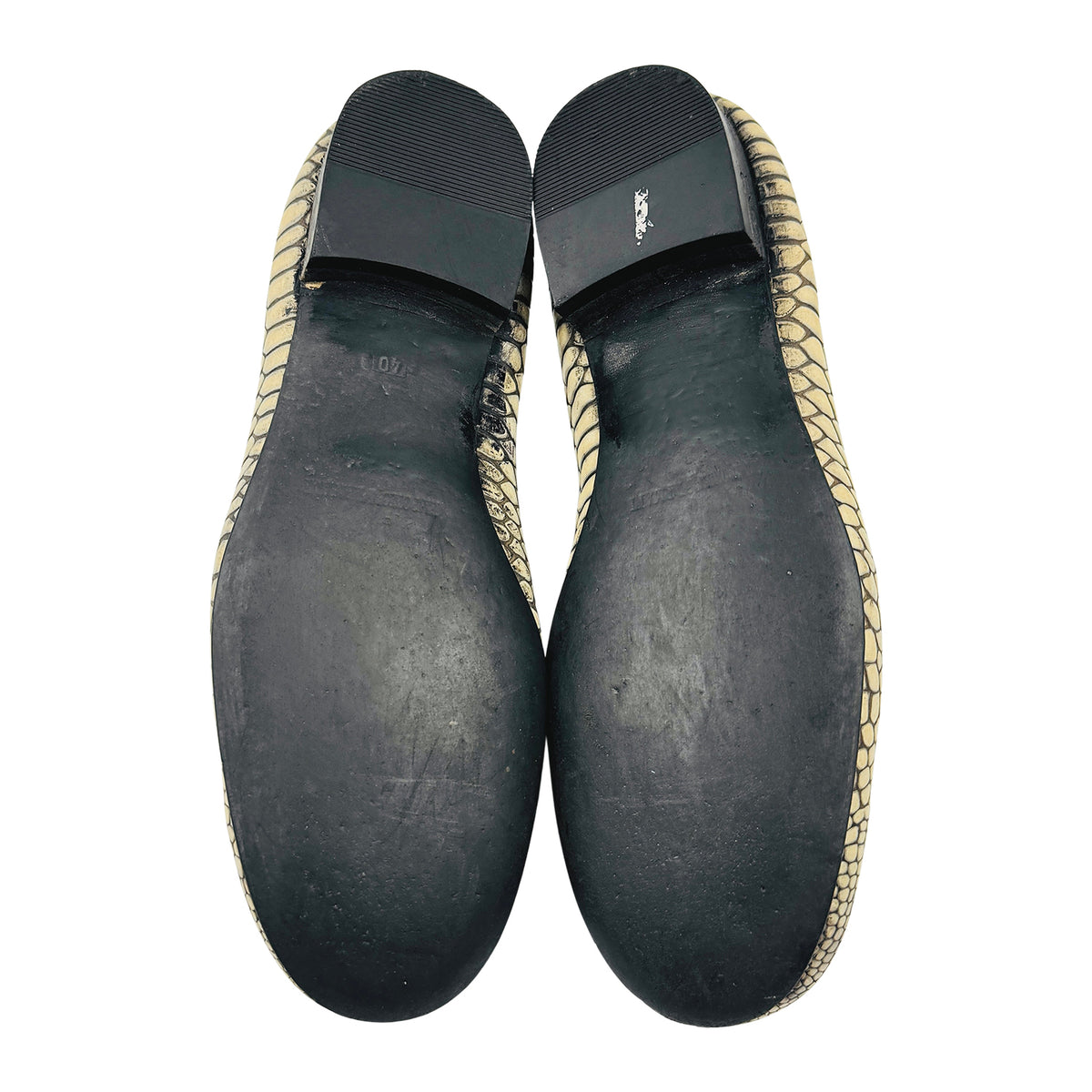 Emporio Armani Python Print Leather Loafers (Size 40)