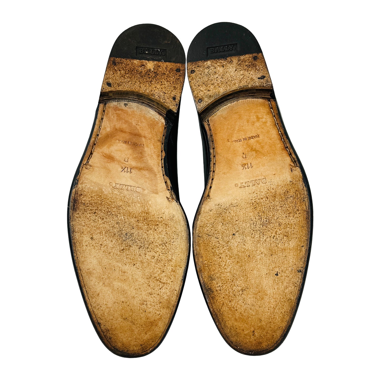 Bally Men's Black Leather Penny Loafers (Size 44/44.5)