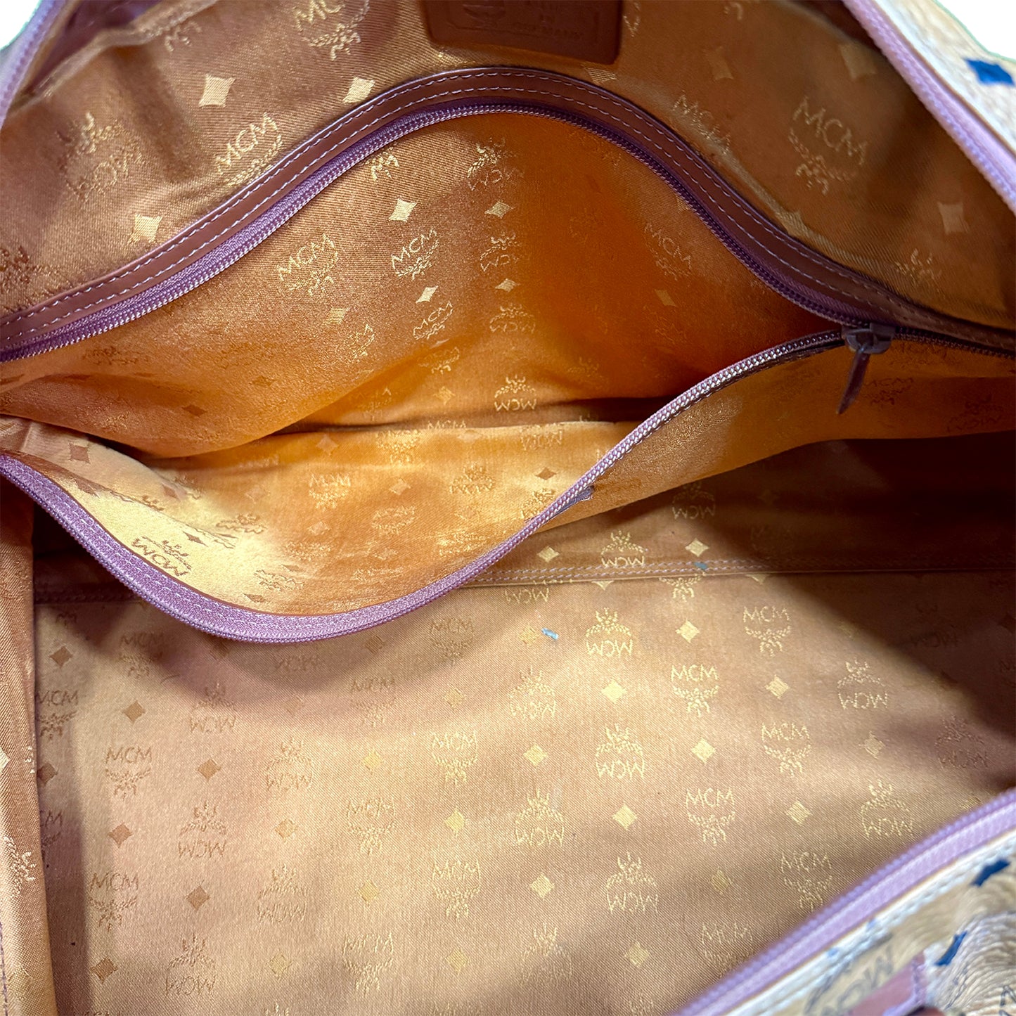 MCM Visetos 'Tan Brown' Duffel Bag