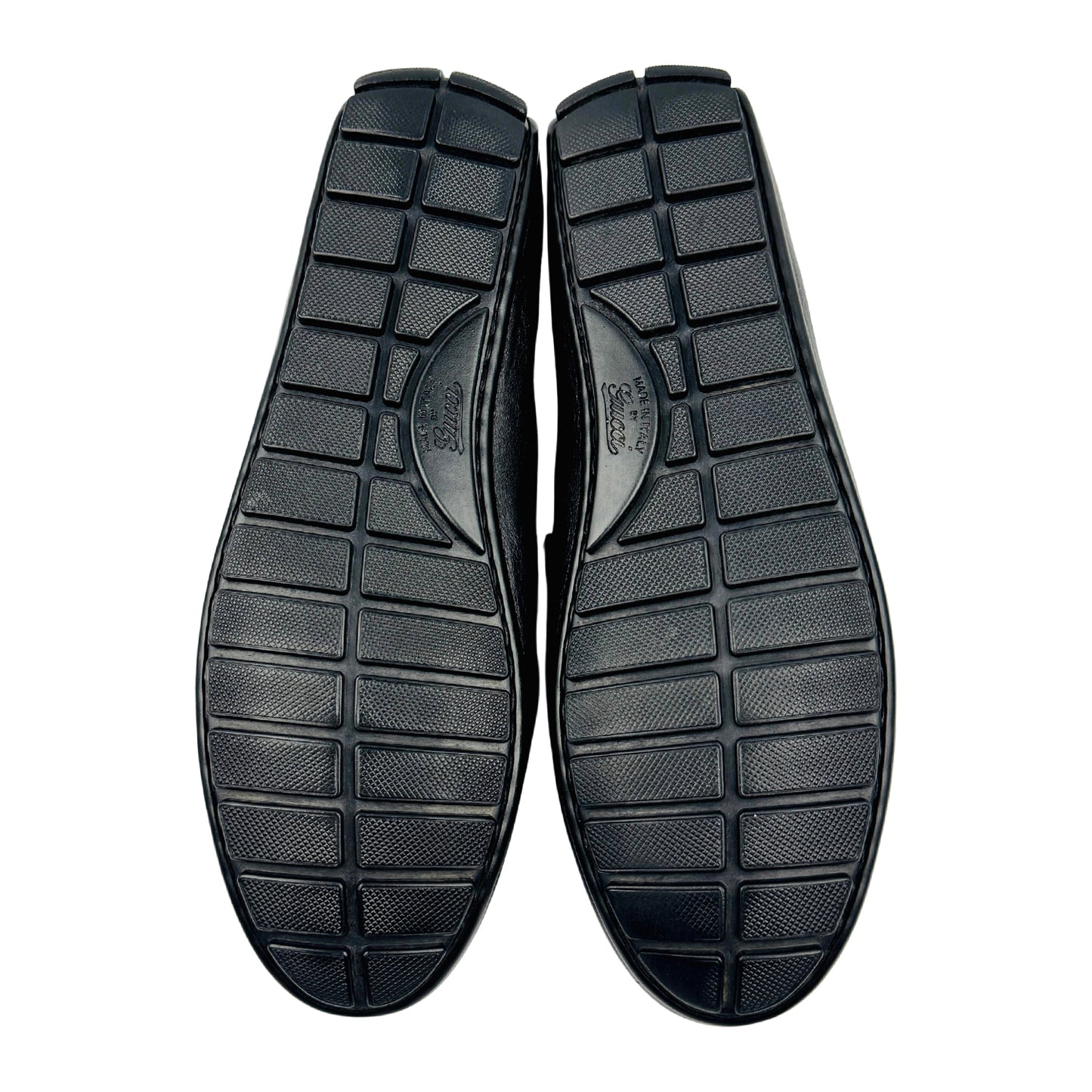 Gucci Black Guccissima Leather Driving Loafers (Size 38.5/39)