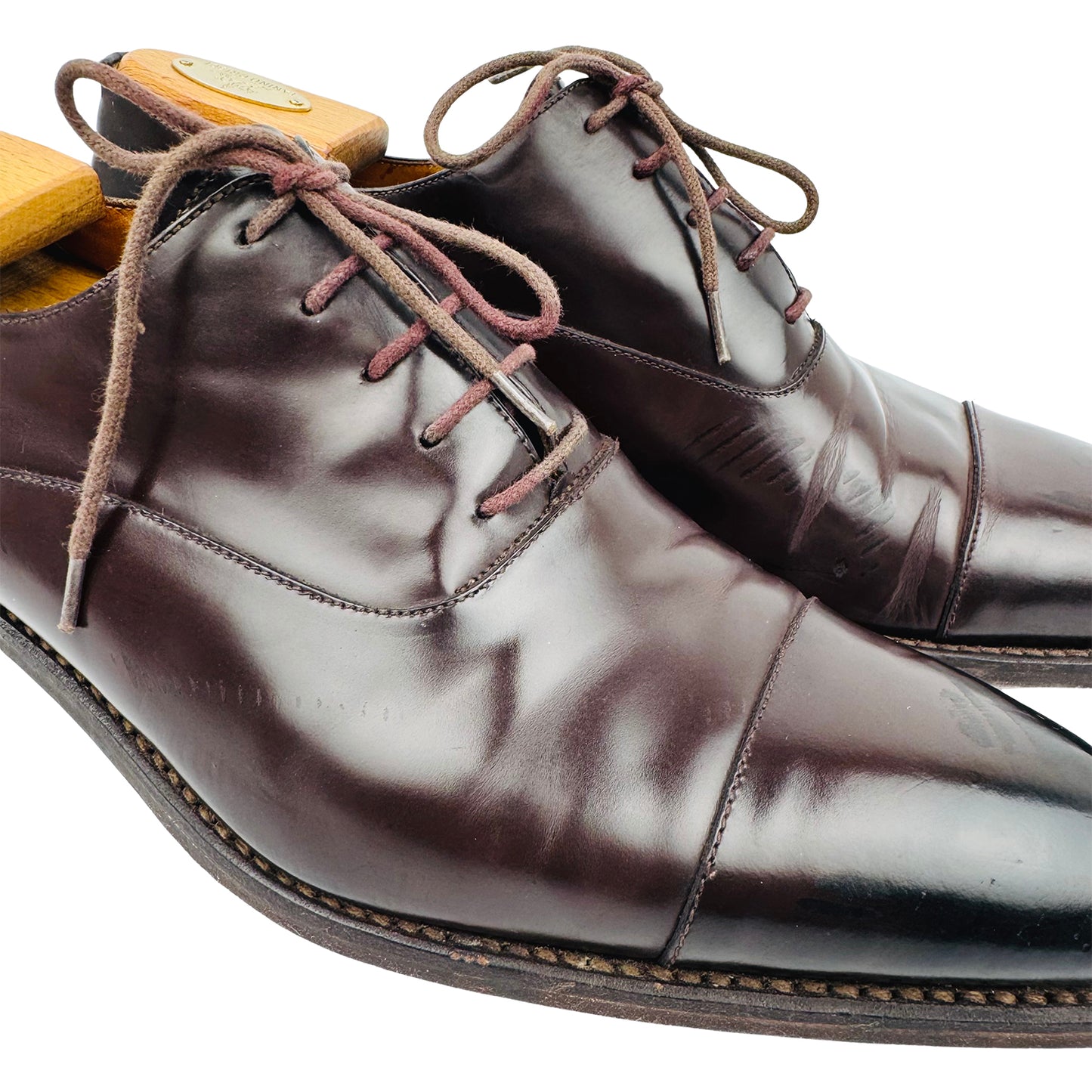 Bexley Men's Brown Leather Oxfords (Size 42.5/43)