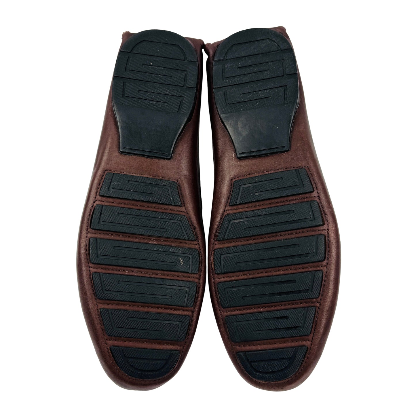 Versace Men's Brown Python Embossed Loafers (Size 42.5/43)