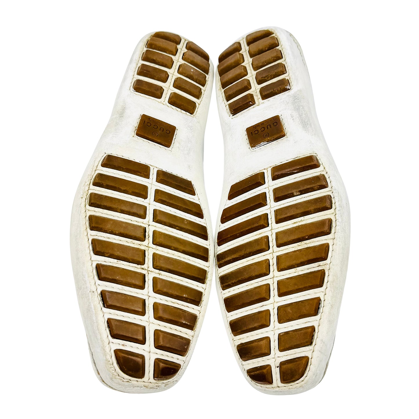 Gucci Bamboo Horsebit White Loafers (Size 41.5)