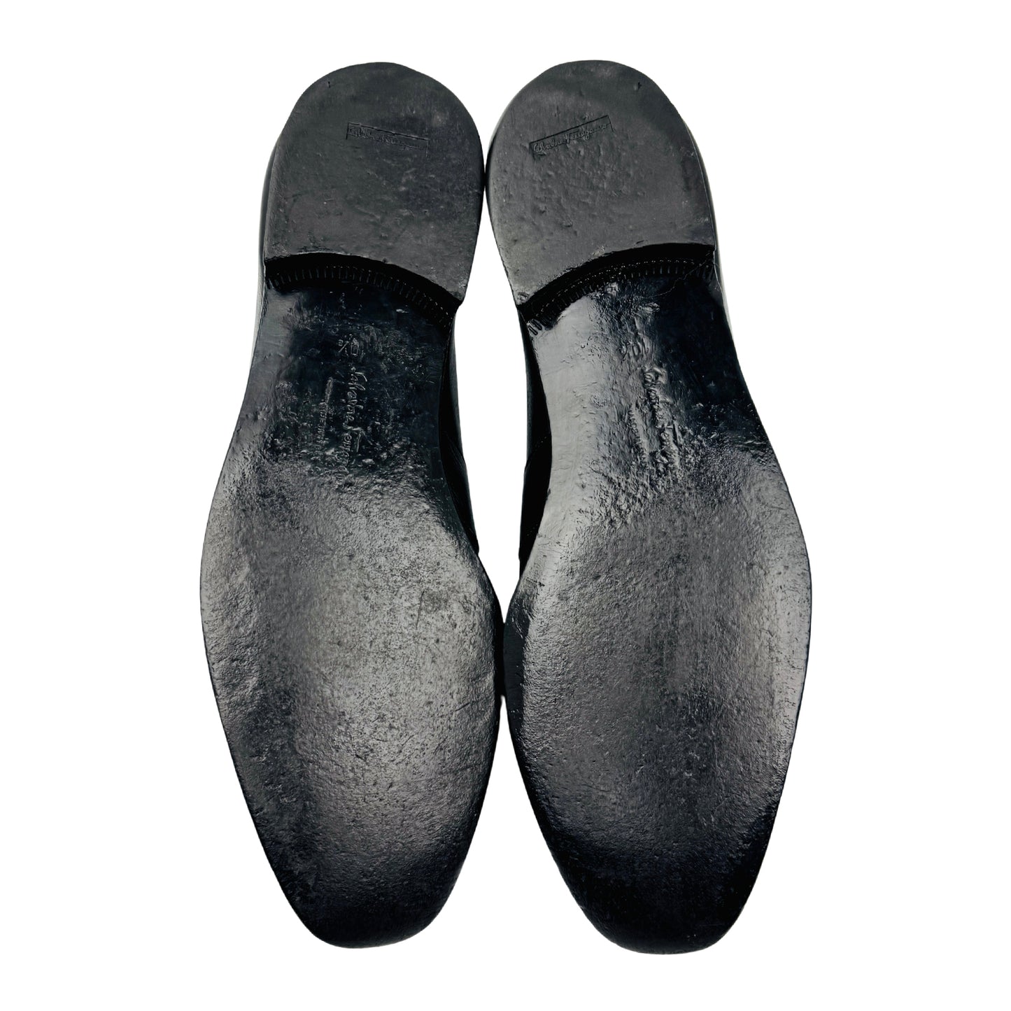 Salvatore Ferragamo Men's Black Leather Loafers (Size 44/44.5)