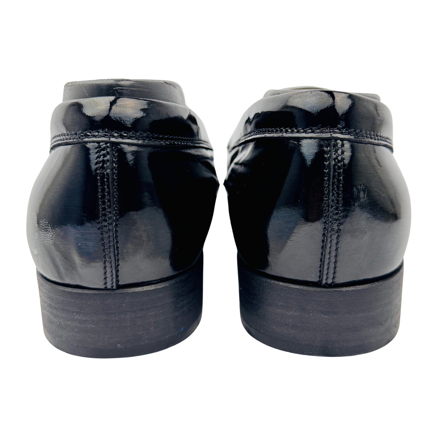 Back Side image of Tod's Men's Black Patent Leather Loafers (Size 37.5/38)