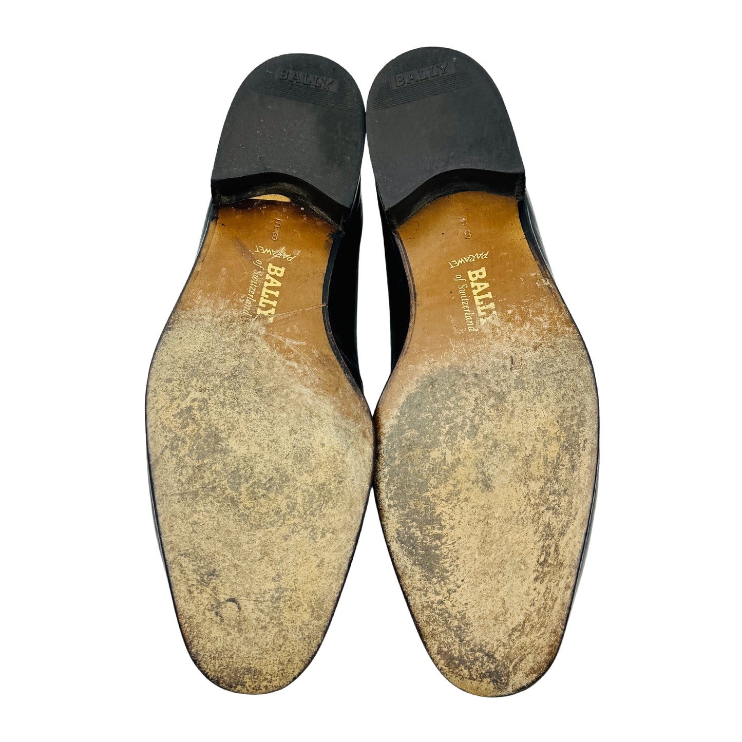 Bally Men's Black Vintage Leather Shoes (Size 42.5)