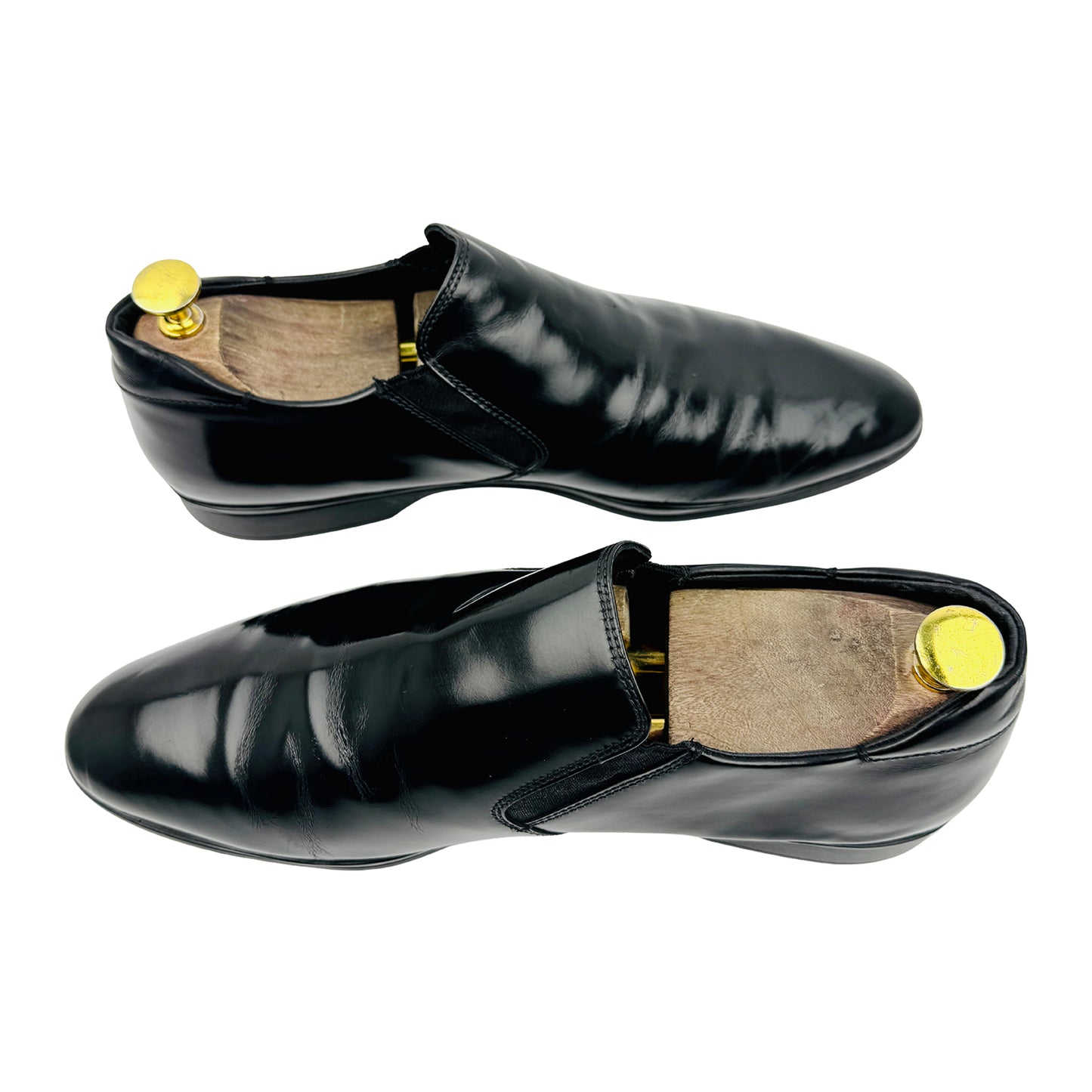 Prada Men's Black Leather Dress Shoes (Size 41.5/42)