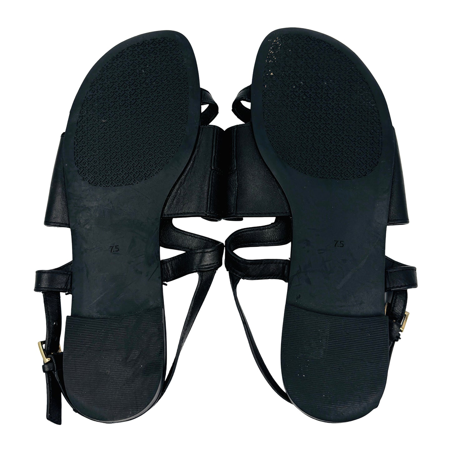 Tory Burch Women's Black Leather Sandals (Size 37.5)