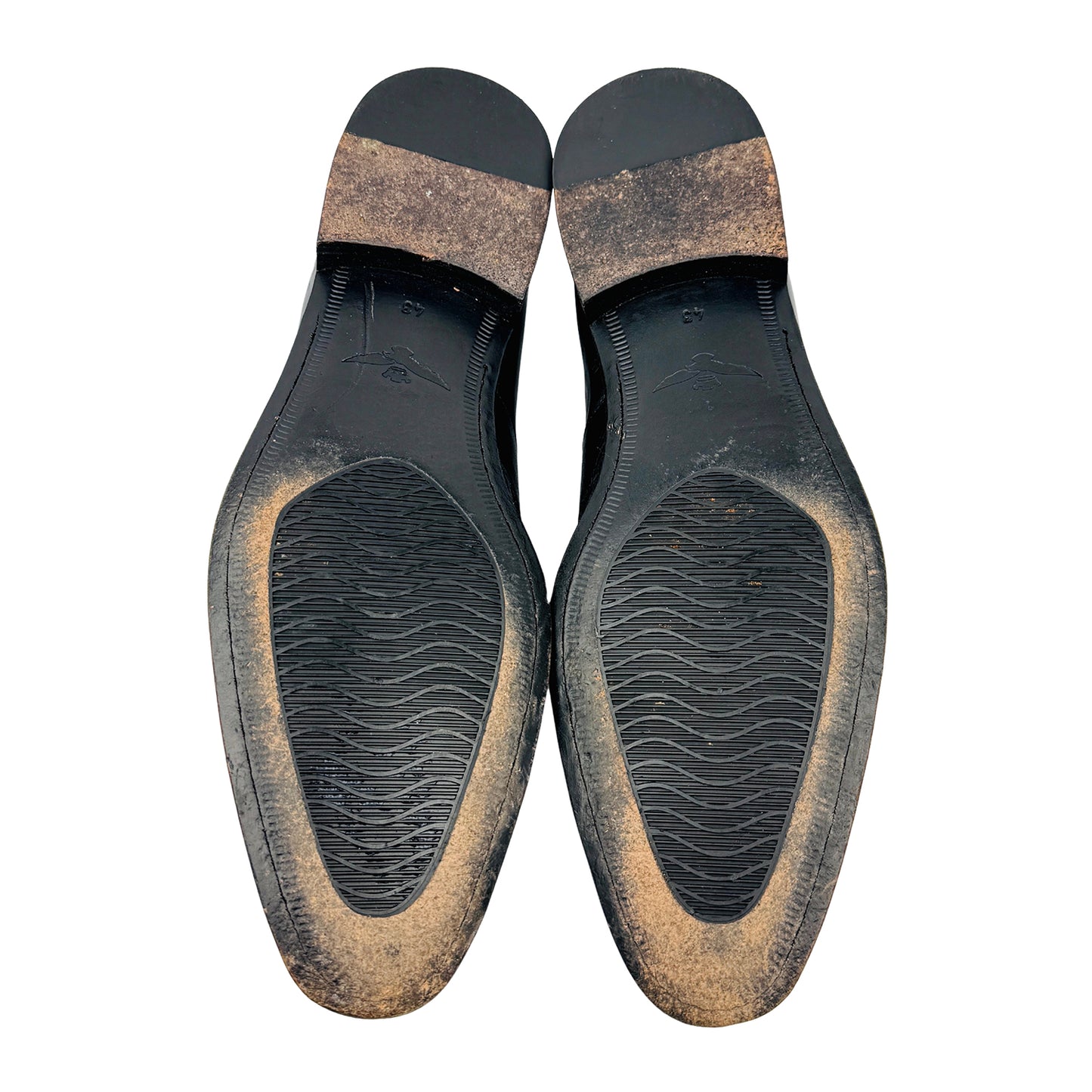 Aquila Men's Black Leather Penny Loafers (Size 43)