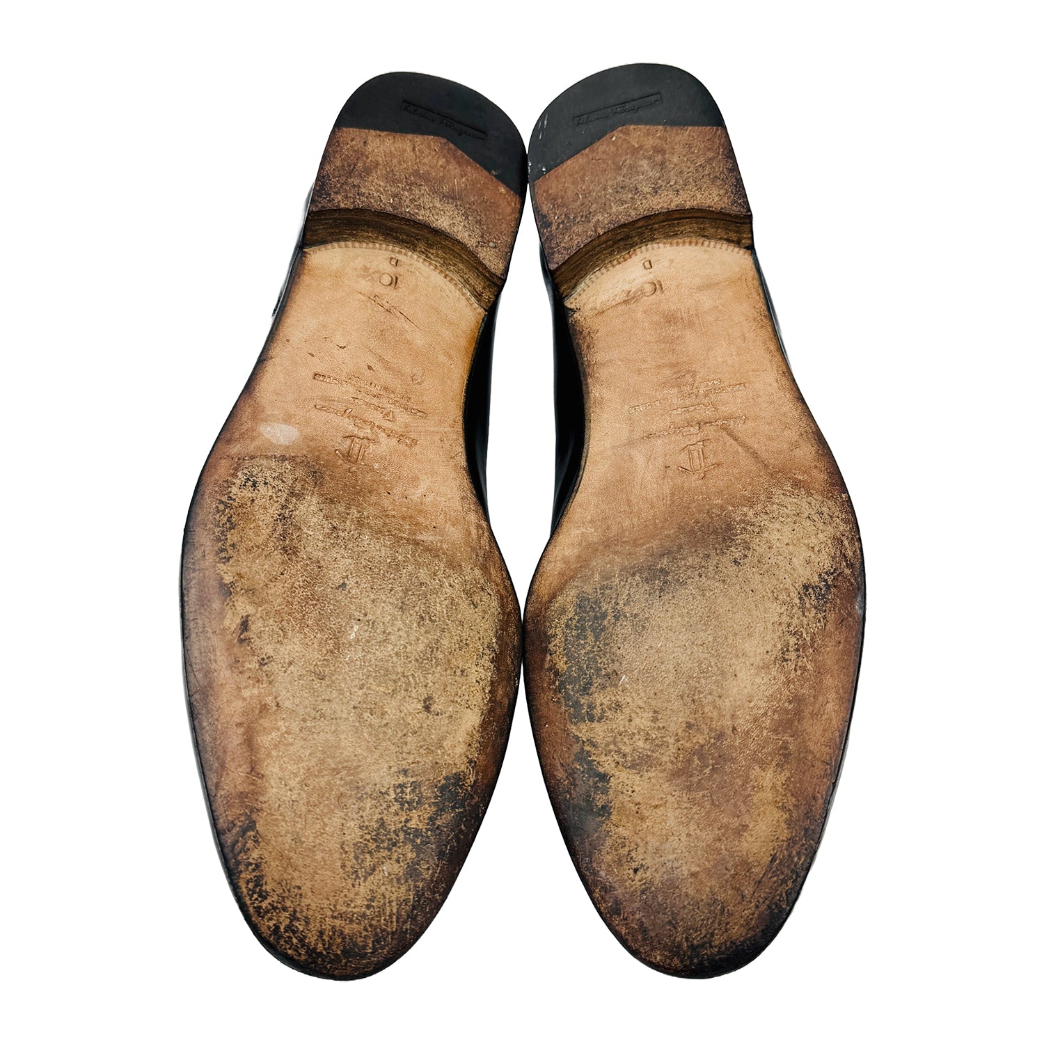 Outsole image of Salvatore Ferragamo Tuxedo Penny Loafers (Size 43)