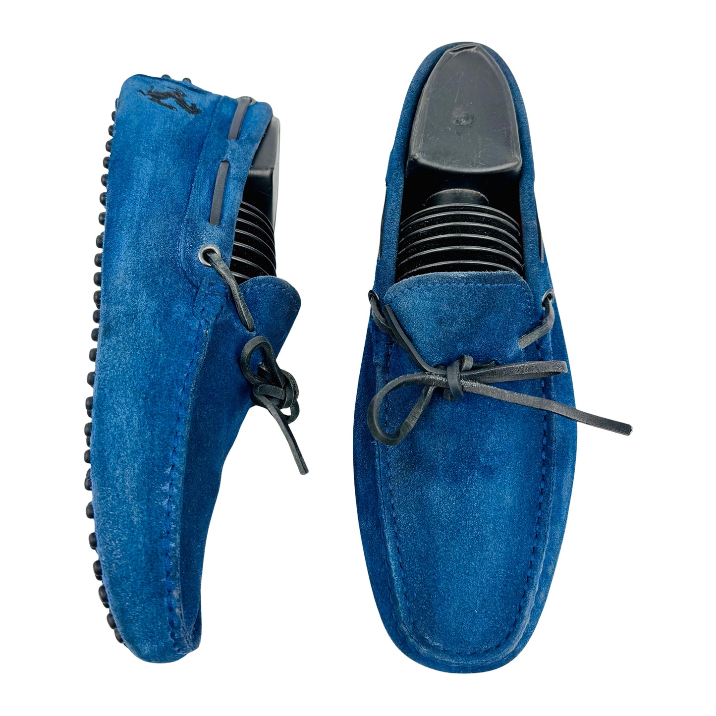 Tod's for Ferrari Blue Genuine Suede Loafers (Size 39.5/40)