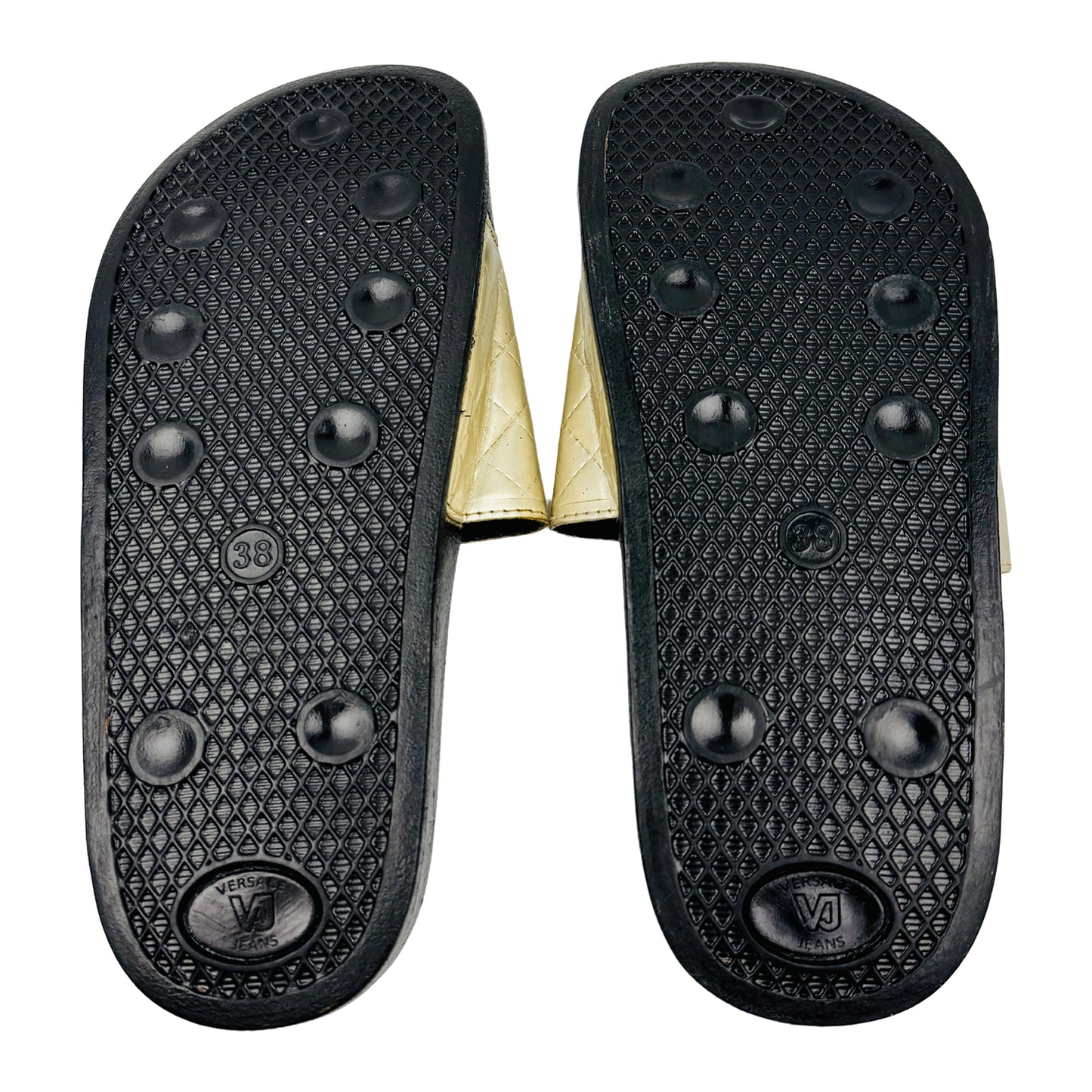 Versace Jeans 'Gold Black' Slides (Size 38)