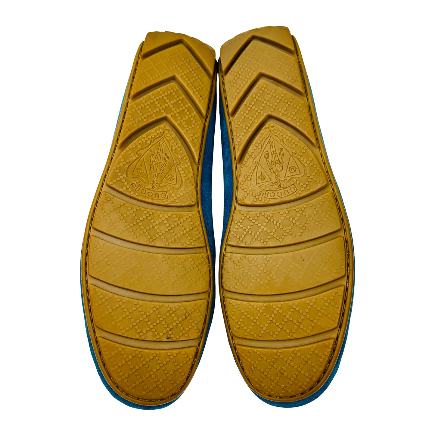 Gucci Men's Blue Suede Driving Loafers (Size 41.5)