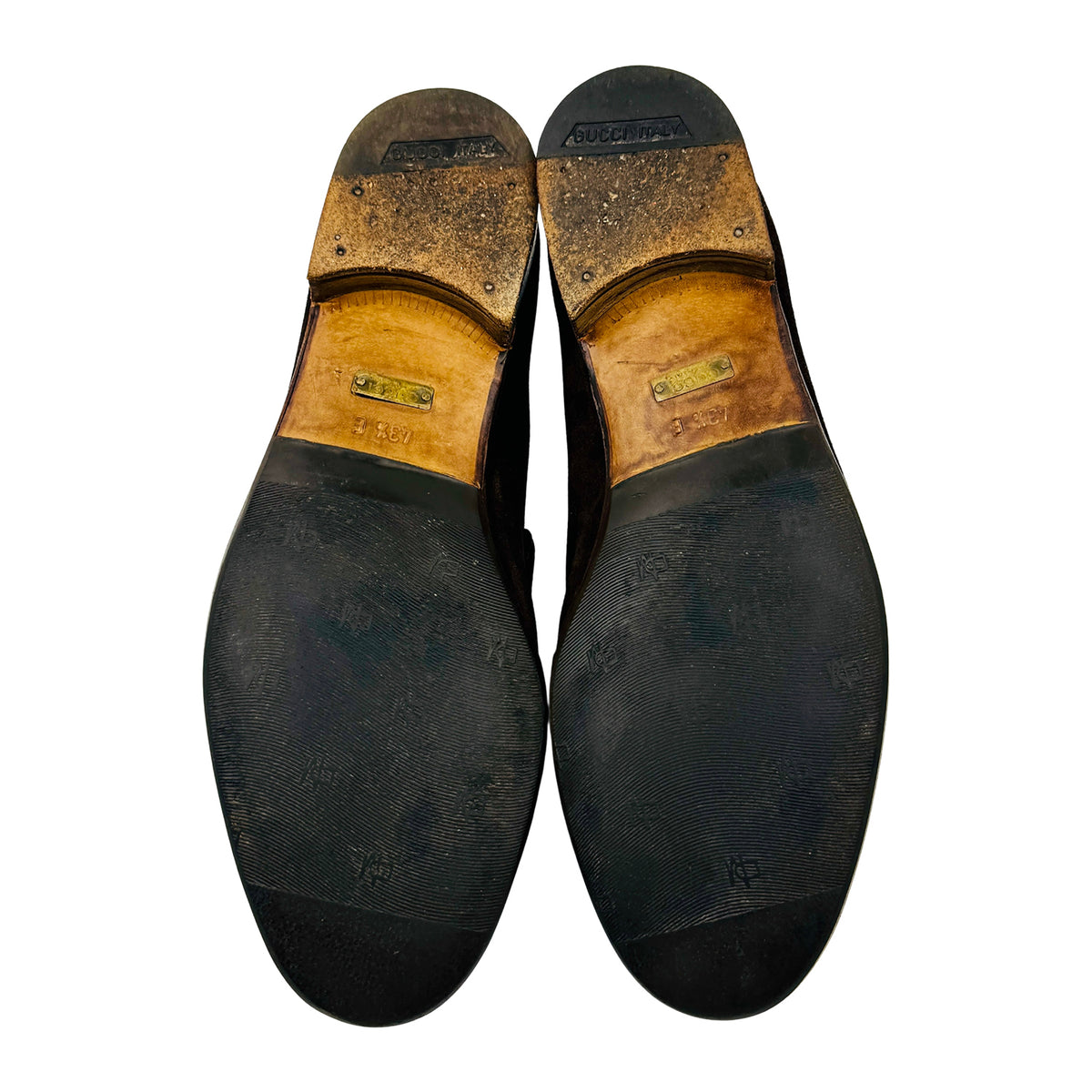 Gucci Dark Brown Suede Horsebit Loafers (Size 43.5)