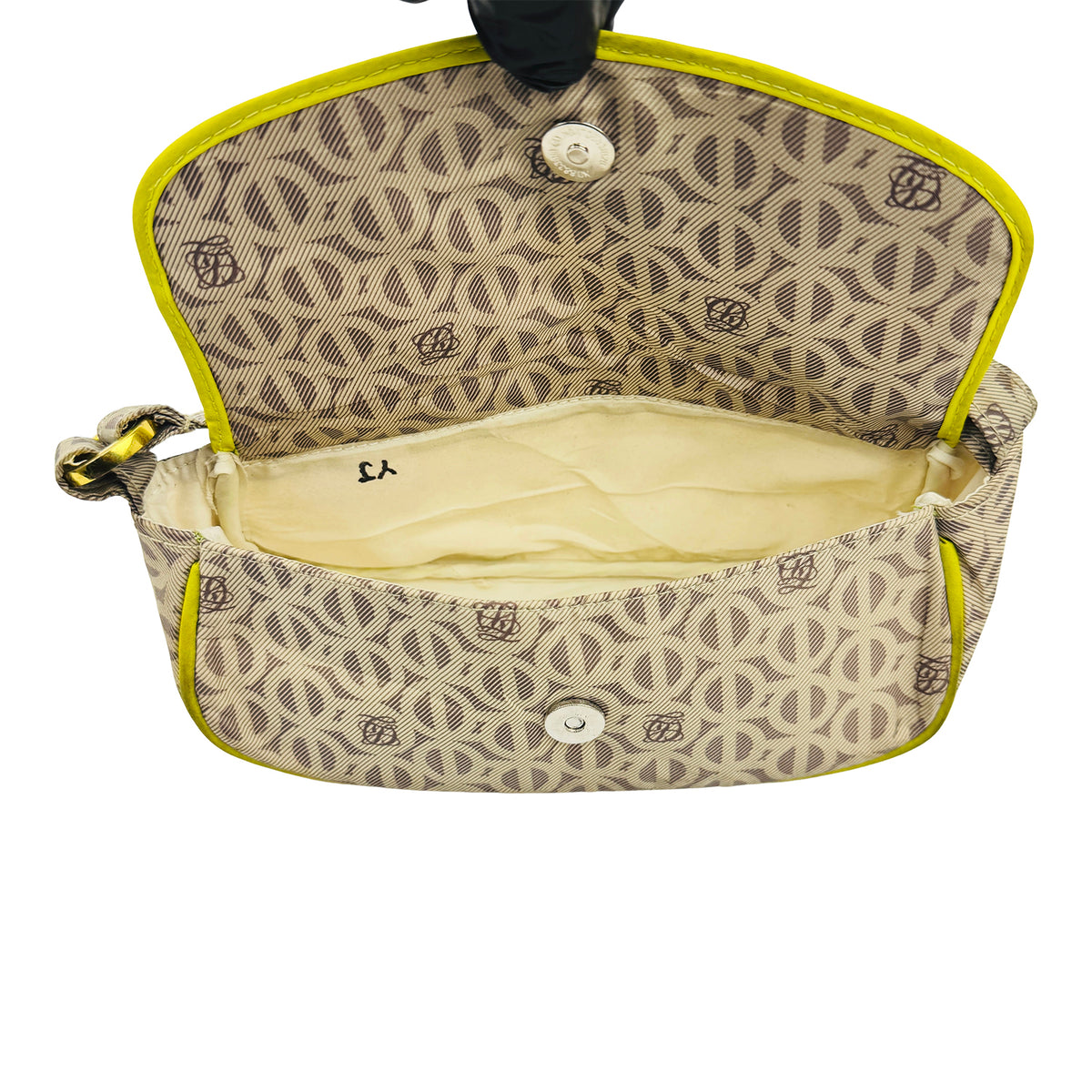 Bean Pole Beige Monogram Flap Shoulder Bag