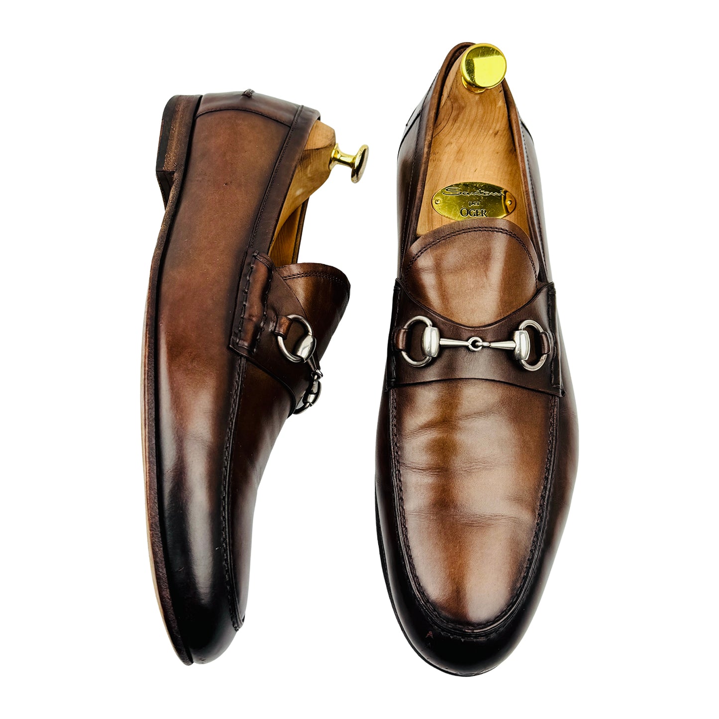 Gucci 'Burnished Brown' Leather Horsebit Loafers (Size 43.5)
