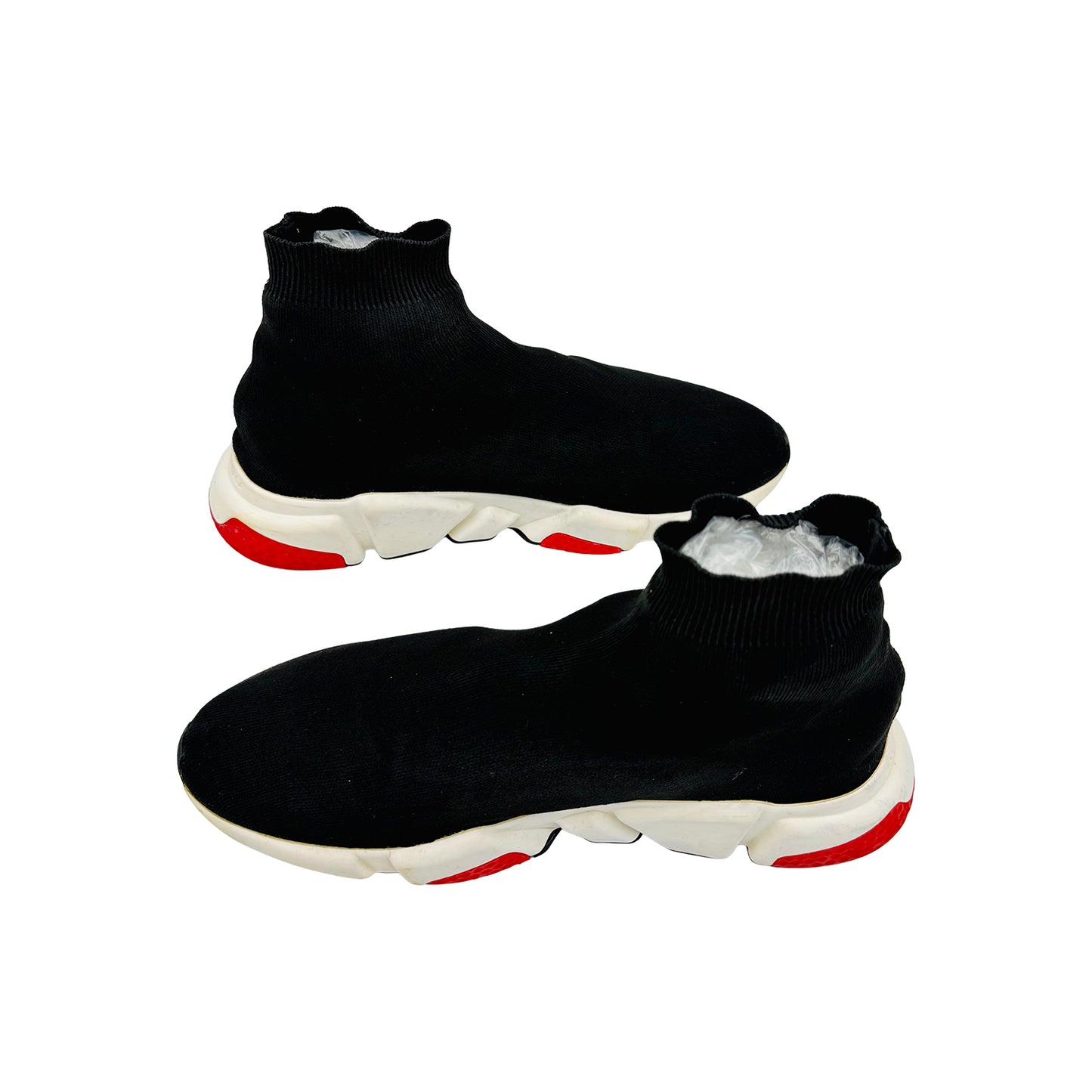 Balenciaga Men's Speed Trainer 'Black White Red' Shoes (Size 43)