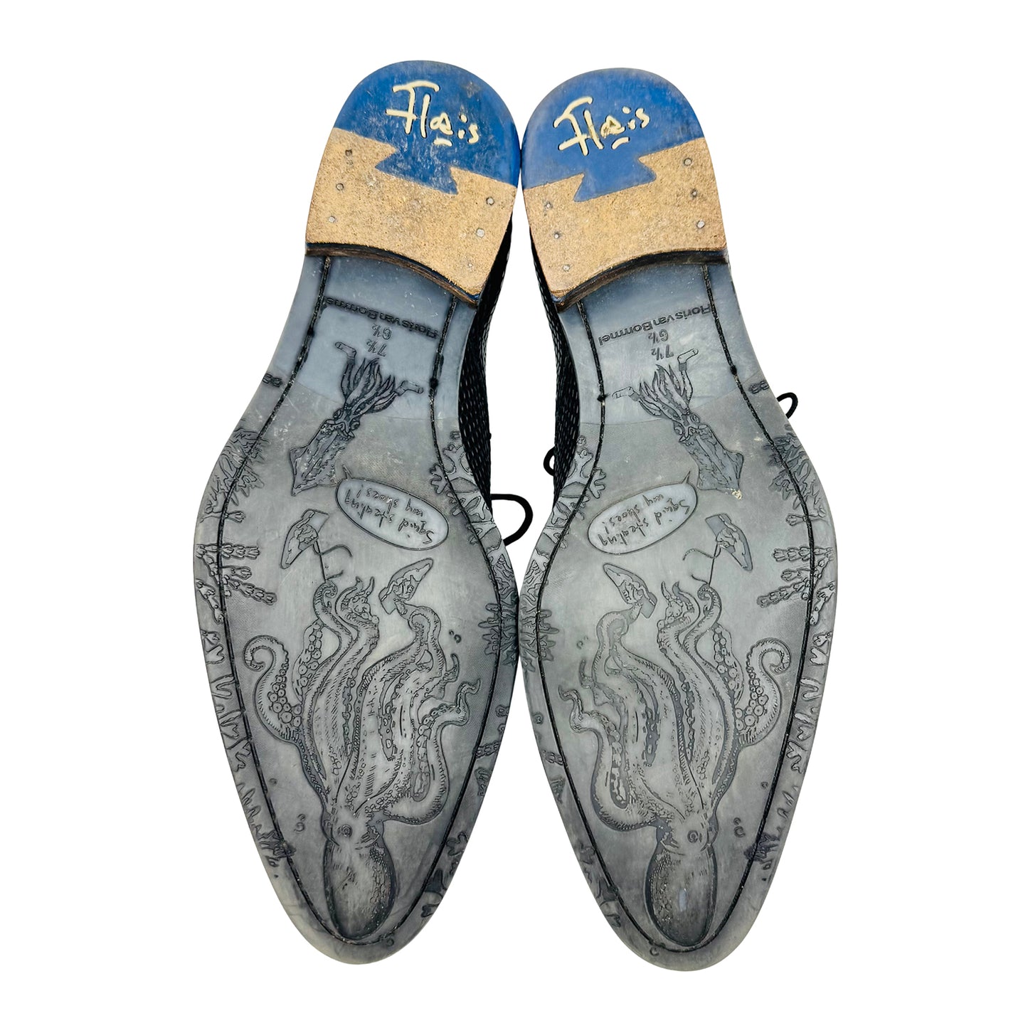 Floris van Bommel Exotic Reptile Embossed Derby Shoes (Size 42/42.5)