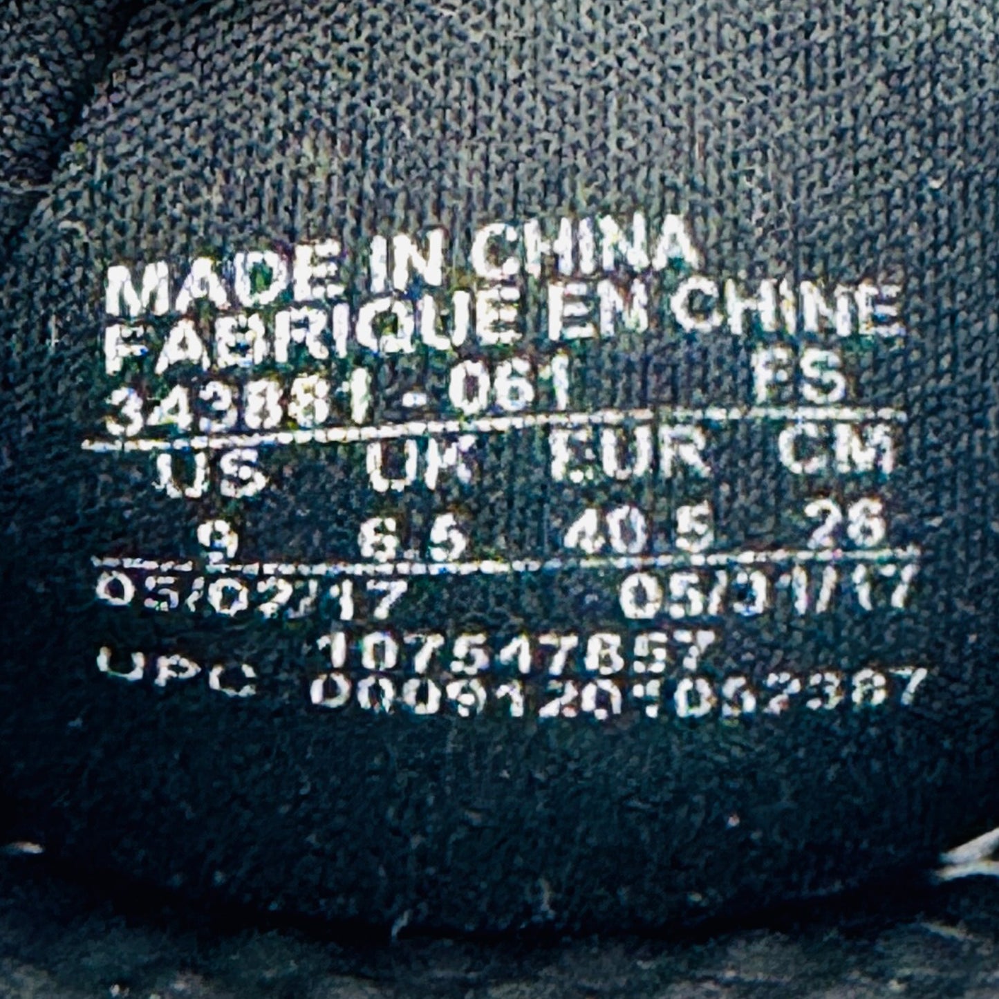 Inside Code, Made, Size printing image of Nike Benassi JDI Black Slides (Size 40.5) - 343881-061
