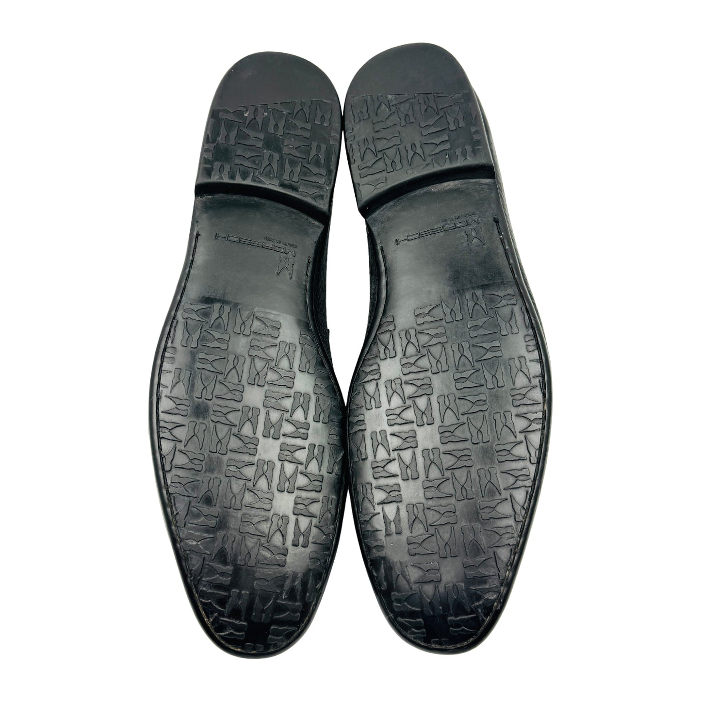 Moreschi Men's Black Leather Penny Loafers (Size 43)