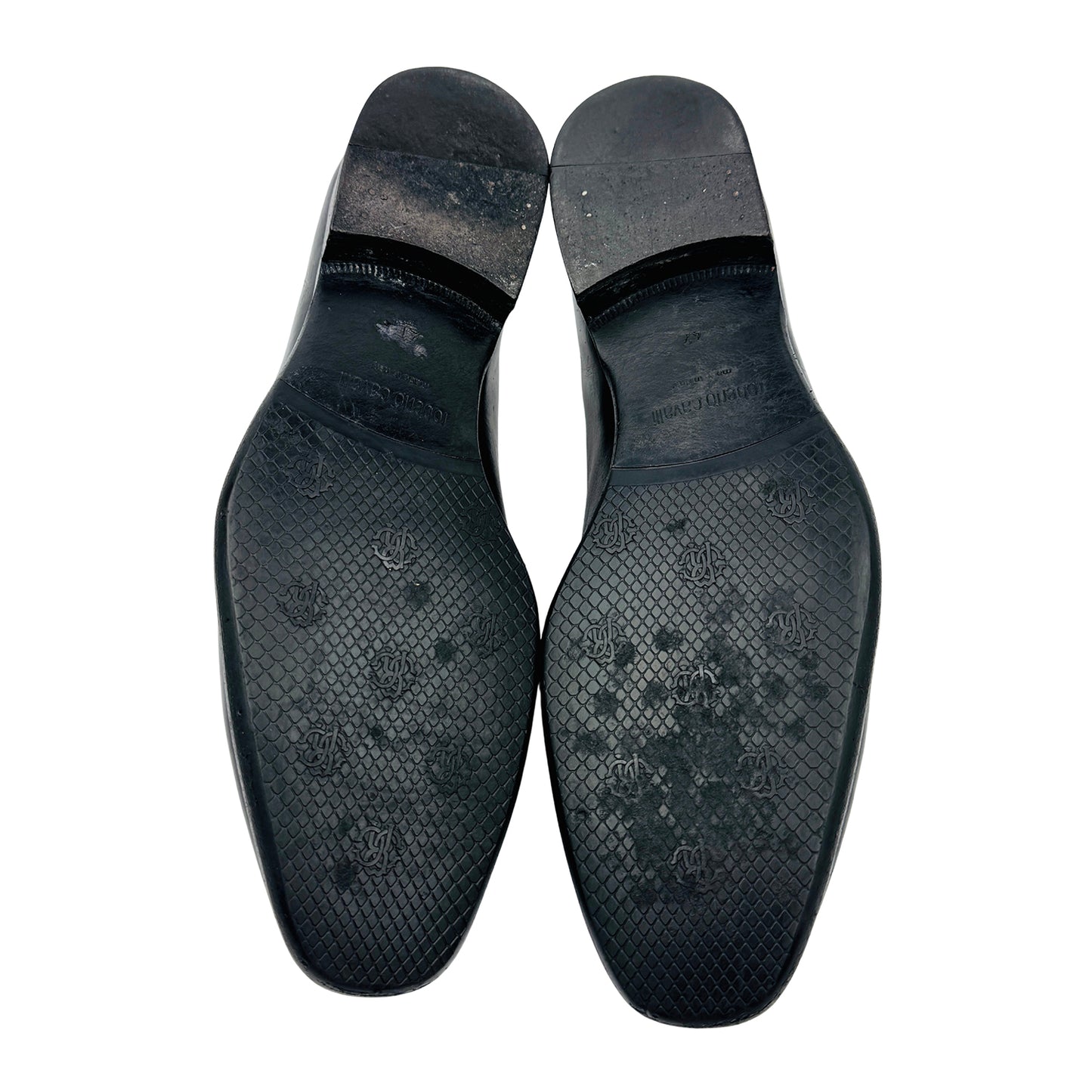 Roberto Cavalli Black Monogram Leather Loafers (Size 43.5)