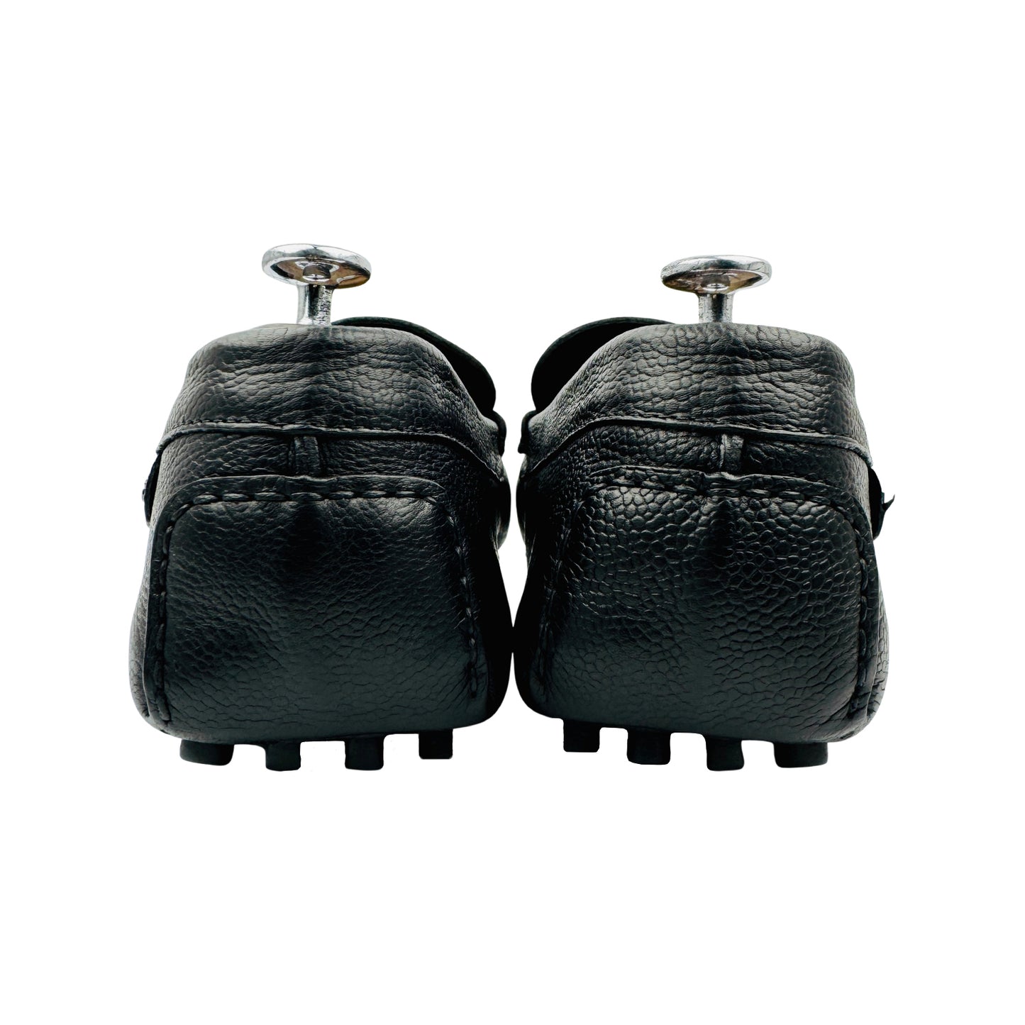 Dolce & Gabbana Black Pebbled Leather Loafers (Size 44) - A30048