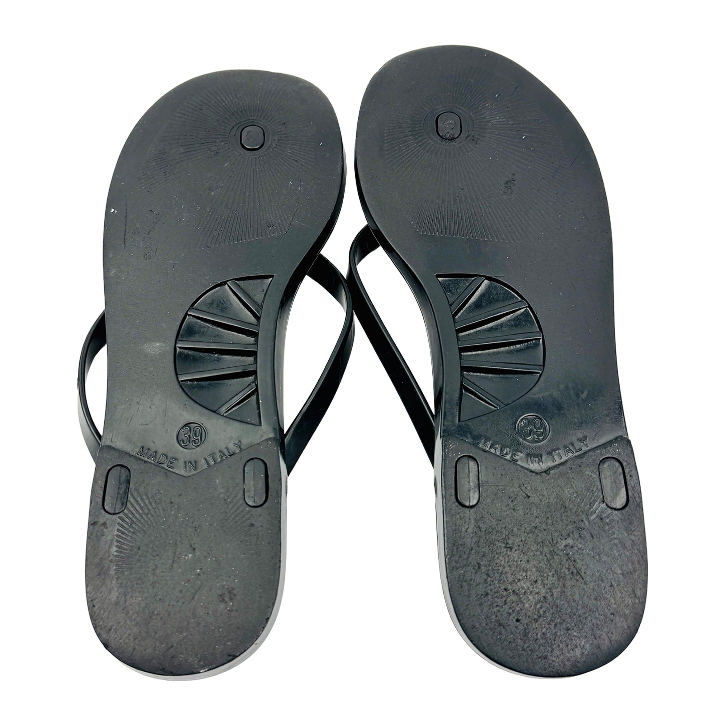 Burberry Nova Check Pattern Rubber Flip Flops (Size 39)