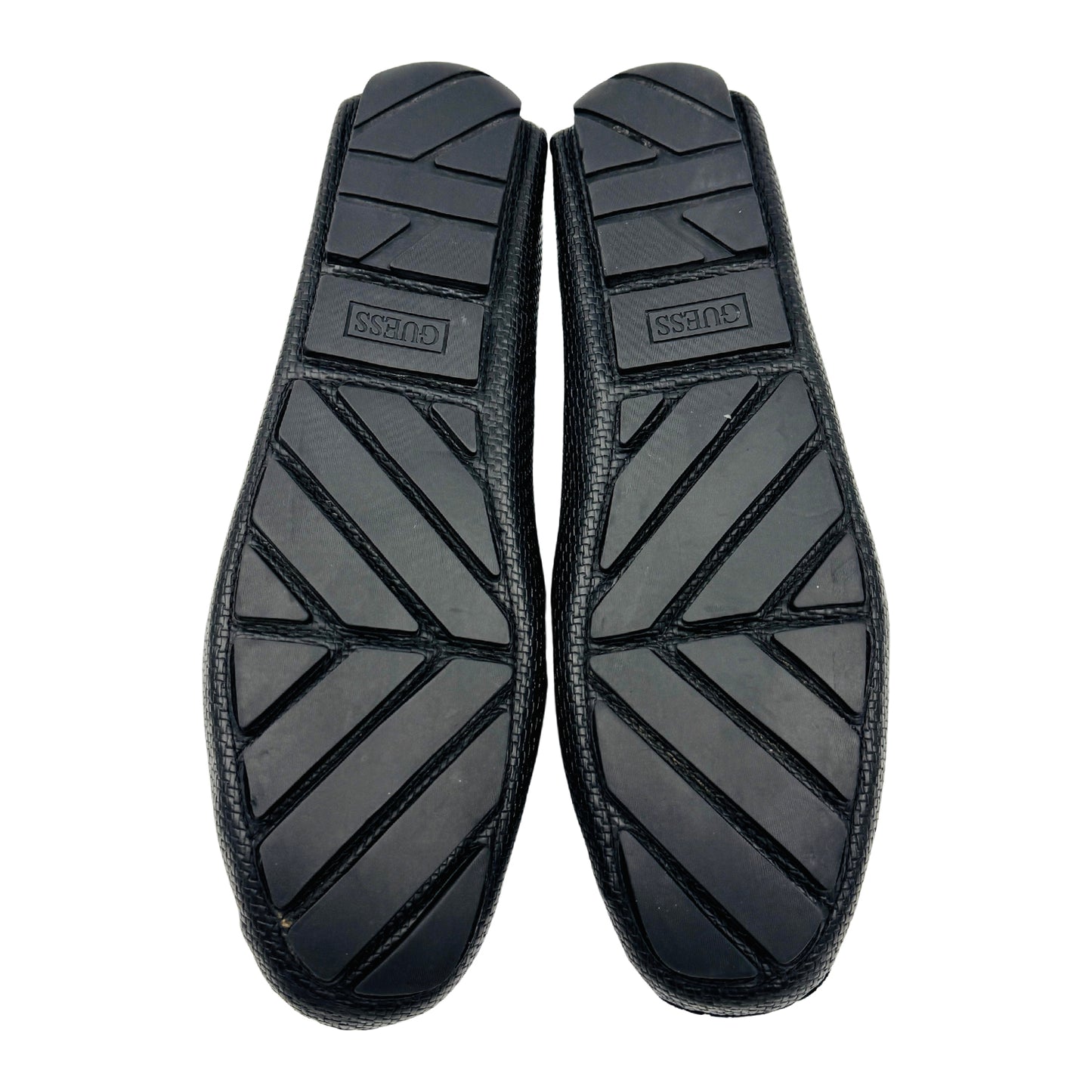 Guess Men's Black Woven Loafers (Size 46)