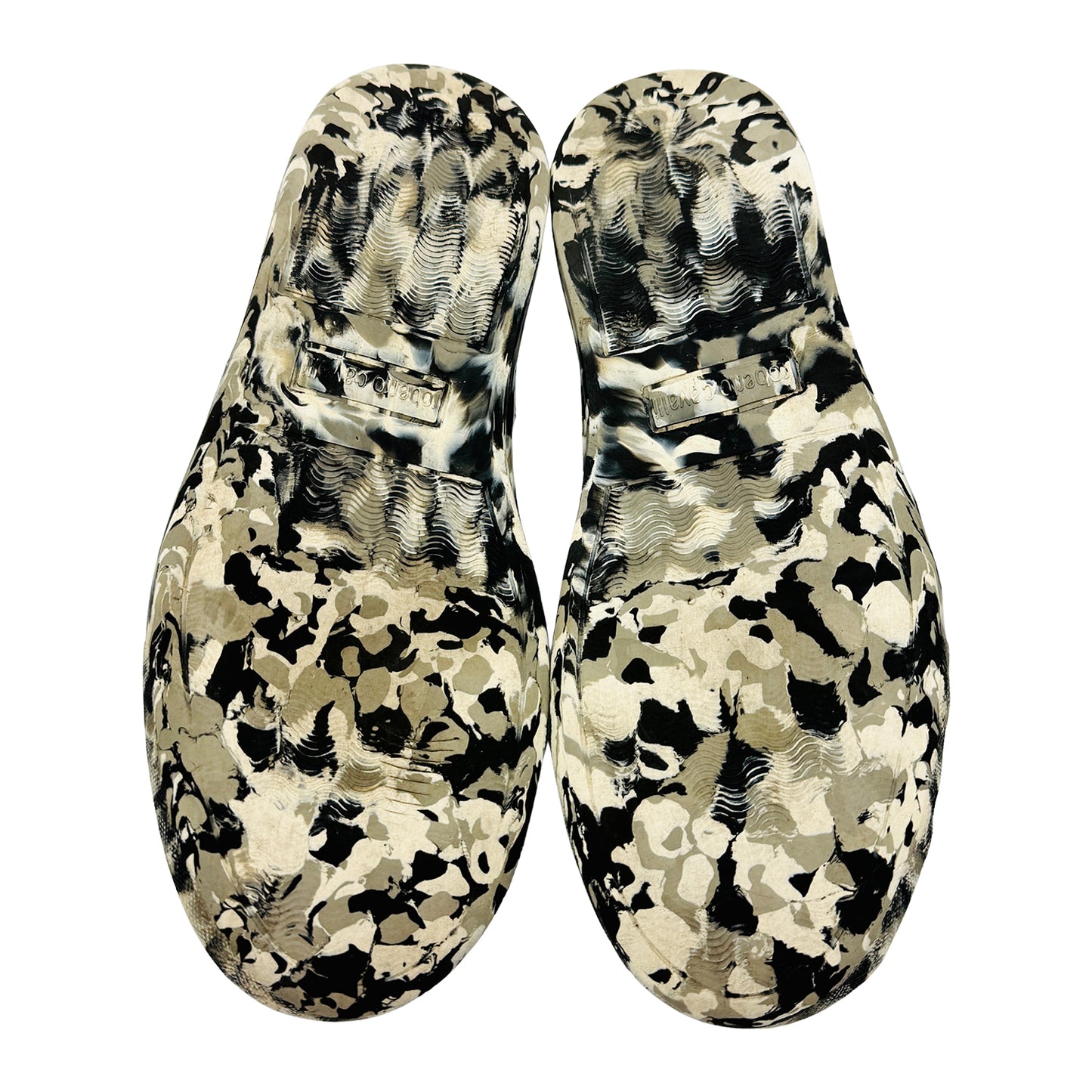 Roberto Cavalli Men's White Snake-Print Shoes (Size 44)