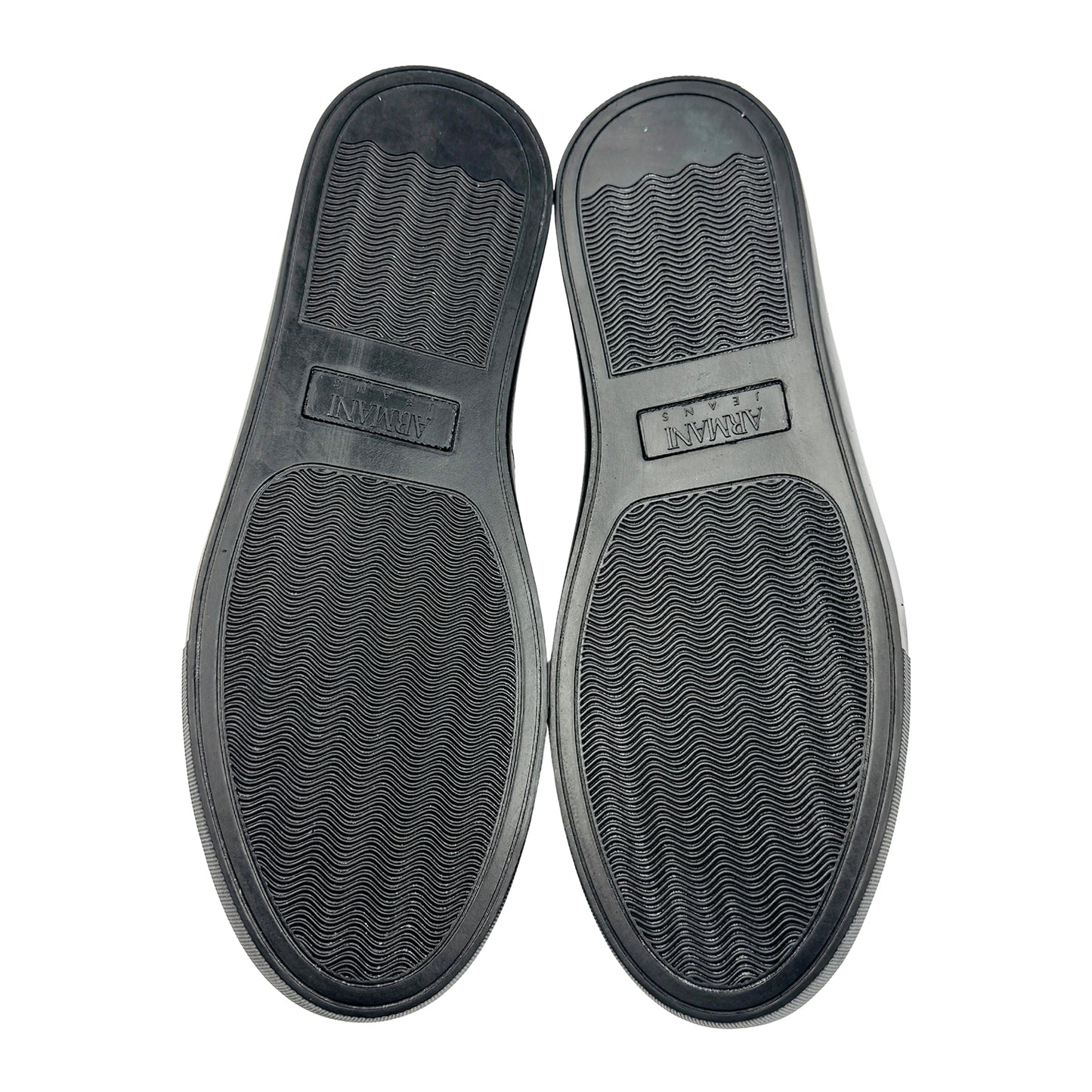 Armani Jeans Black Leather Slipon Shoes (Size 42) - 935067 7A400