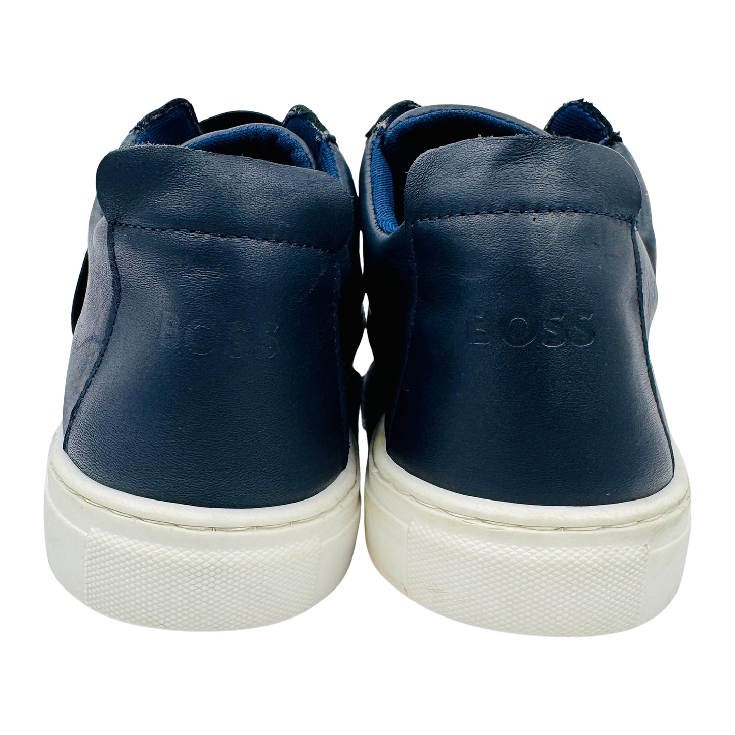 Hugo Boss Logo-Elastic Navy Slipon Shoes (Size 41)