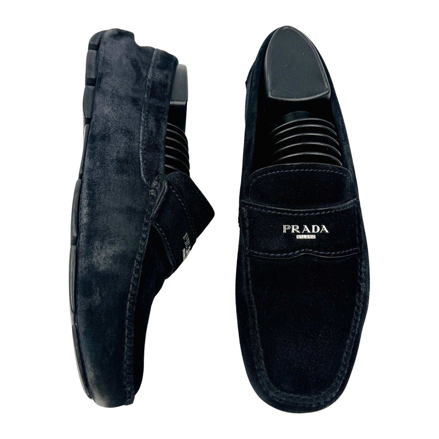 Prada Men's Black Suede Loafers (Size 42) - 2D2170