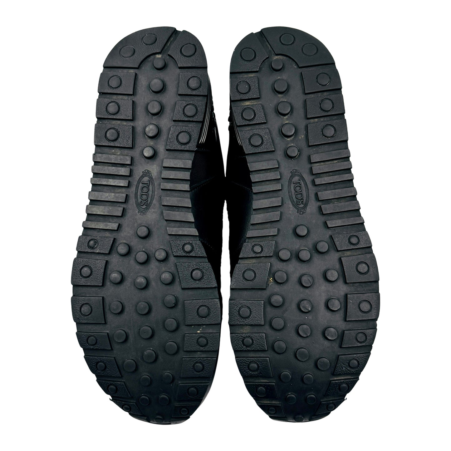 Tod's Black Leather Neoprene Shoes (Size 43)
