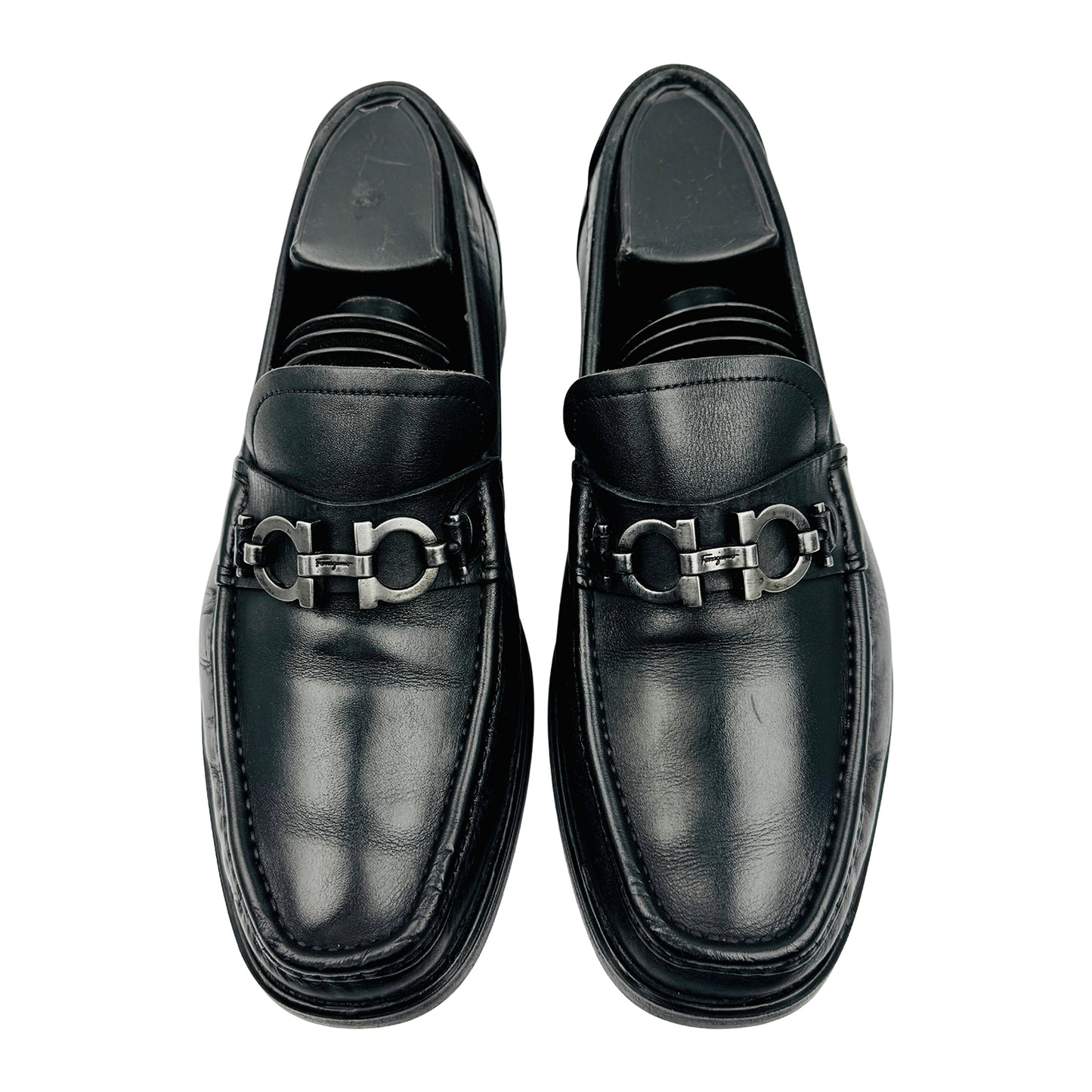 Salvatore Ferragamo David Black Loafers (Size 40)