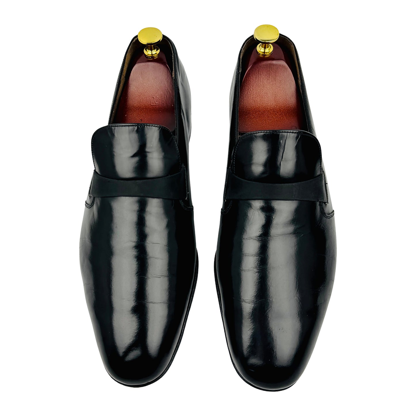 Bally Men's Black Patent Leather Loafers (Size 44)