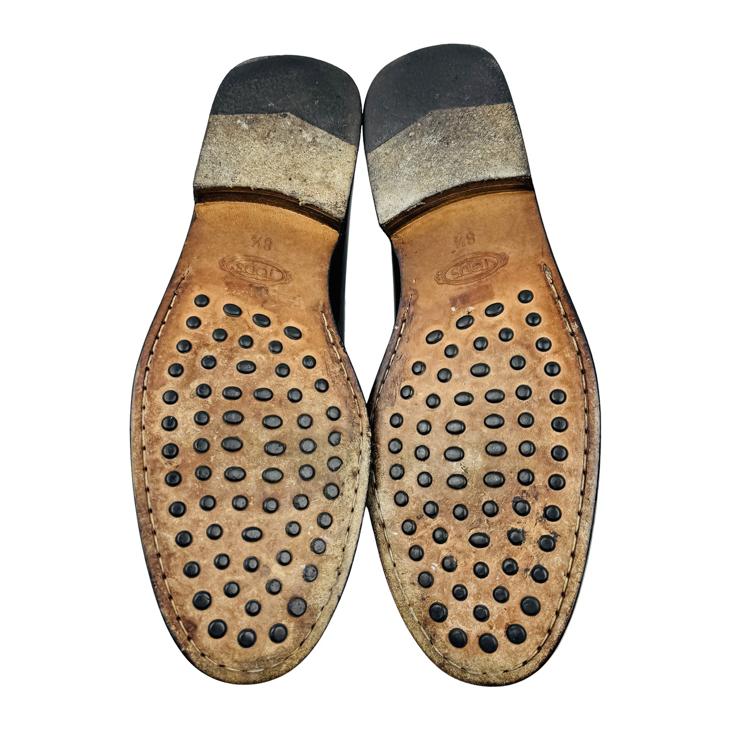Tods Men's Black Leather Loafers (Size 40/40.5)