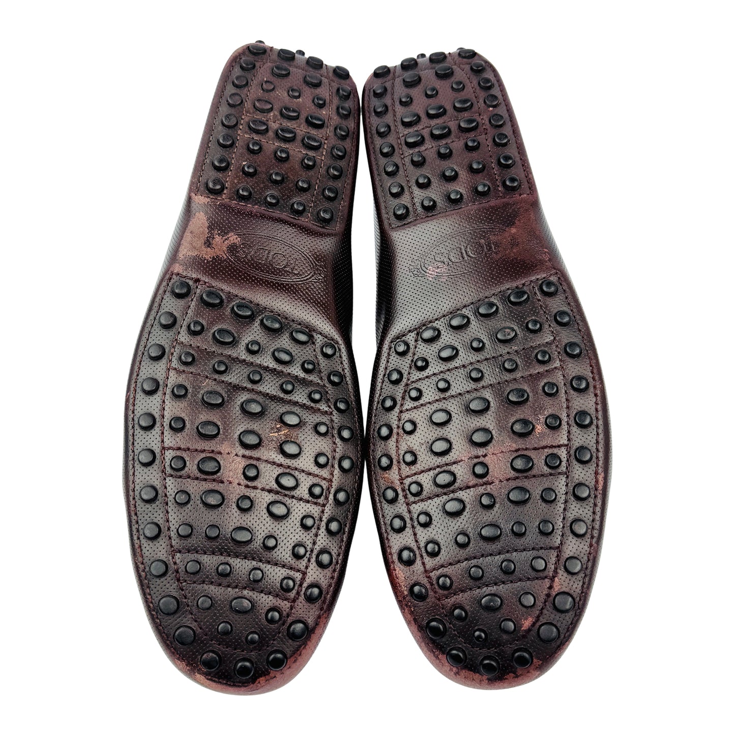 Outsole image of Tod's Men's Brown Leather Gommino Moccasins (Size 42.5/43)