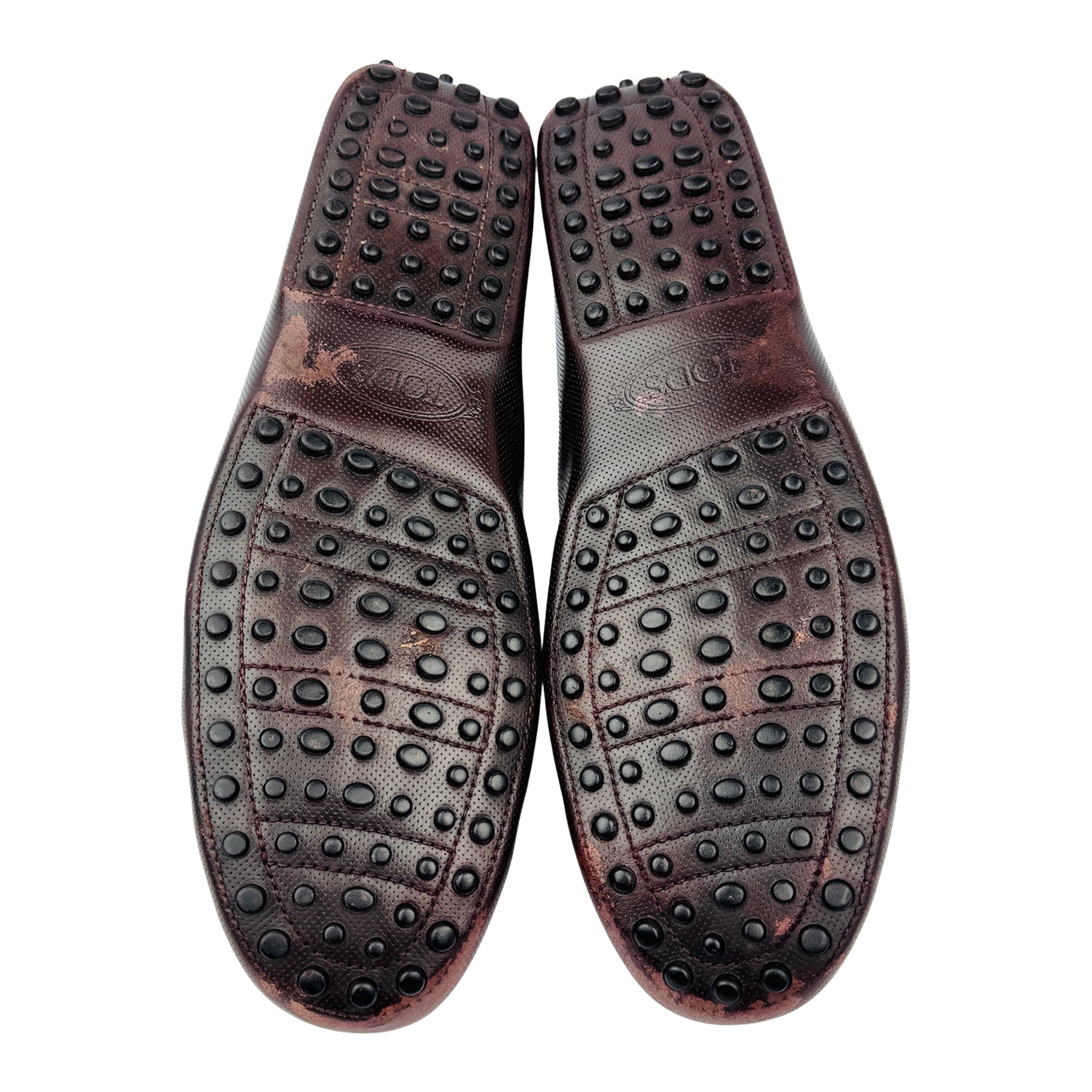 Outsole image of Tod's Men's Brown Leather Gommino Moccasins (Size 42.5/43)