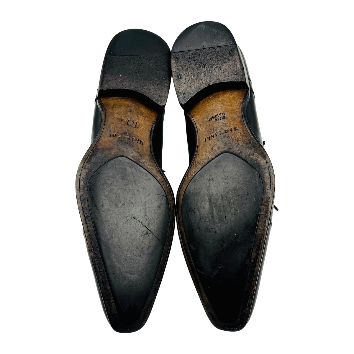 Magnanni Black Leather Cap Toe Chukka Boots (Size 44)
