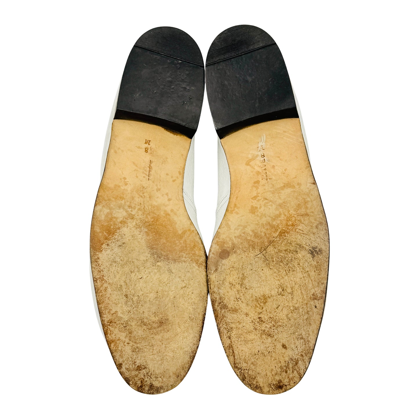 Bally Men's White Textured Leather Loafers (Size 42)